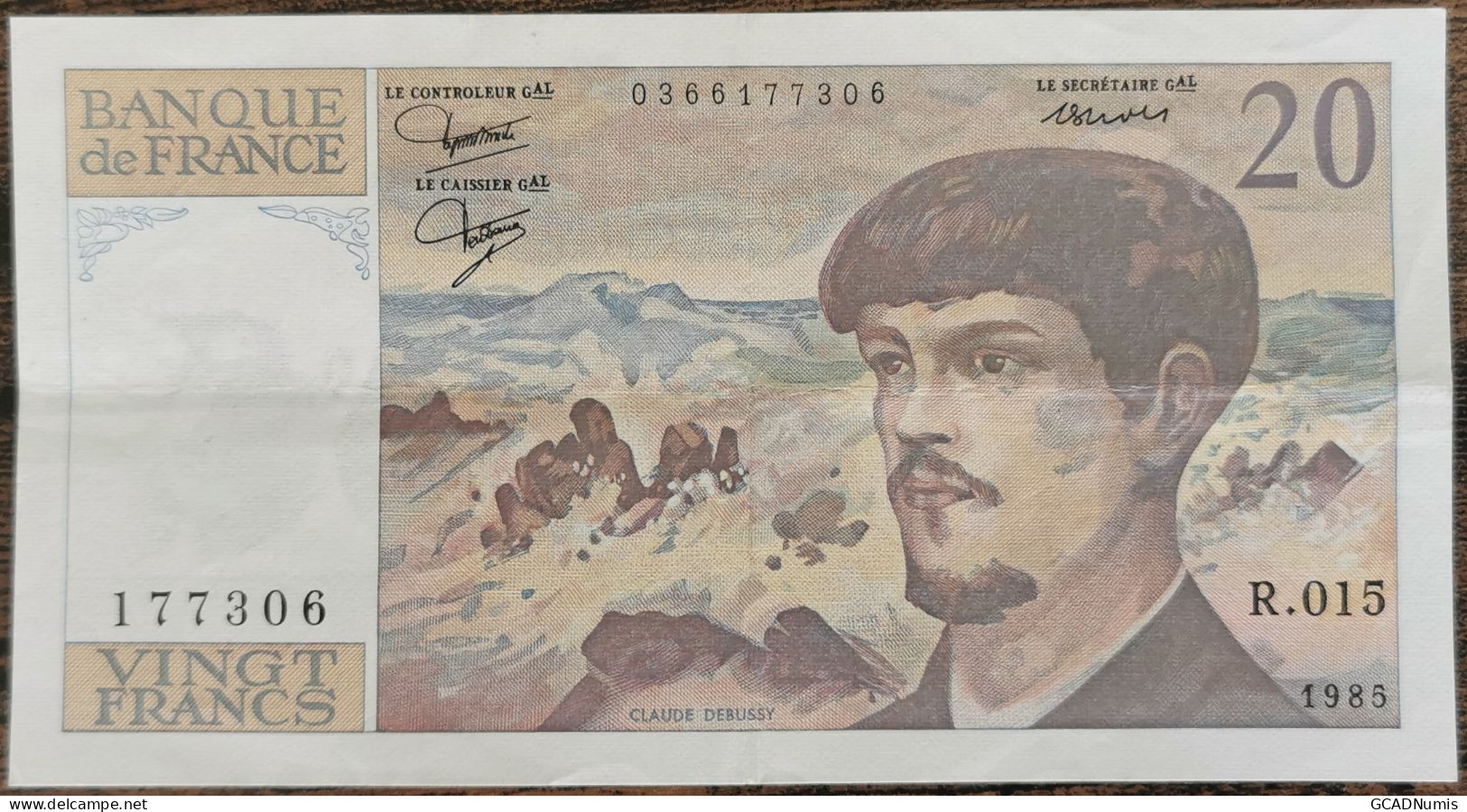 Billet 20 Francs CLAUDE DEBUSSY 1985 FRANCE R.015 - 20 F 1980-1997 ''Debussy''