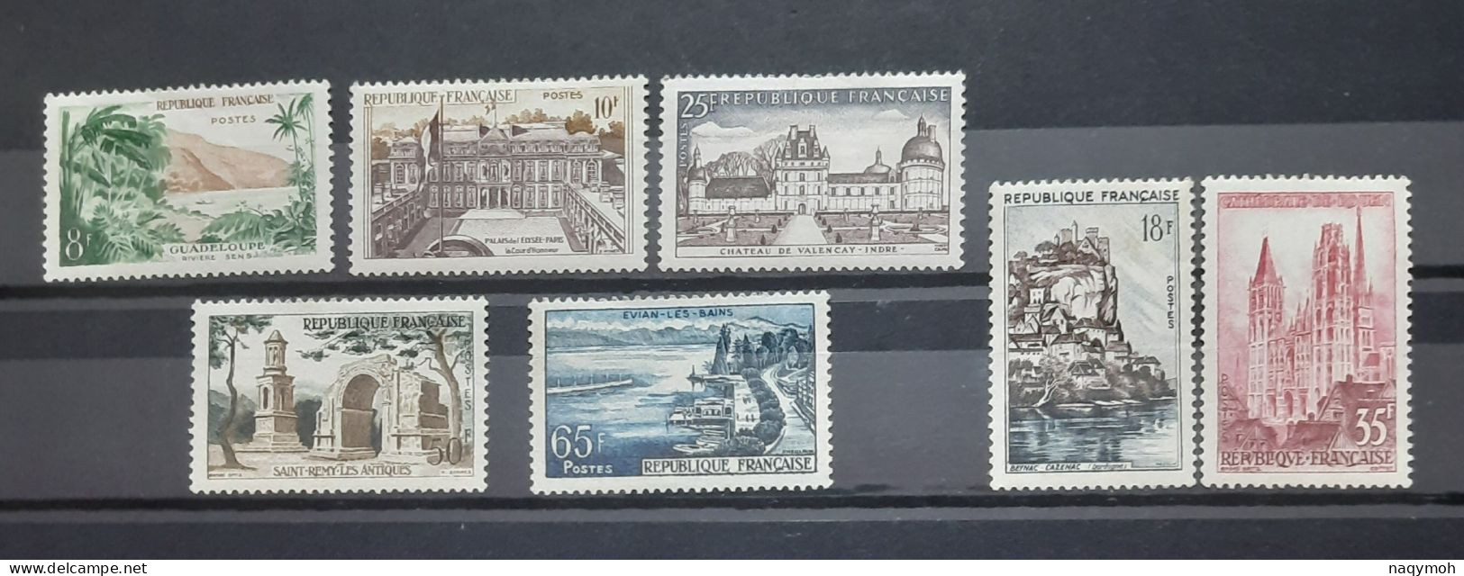 France Yvert 1125-1126-1127-1128-1129-1130-1131  ** Année 1957.Série Complète MNH. - Neufs