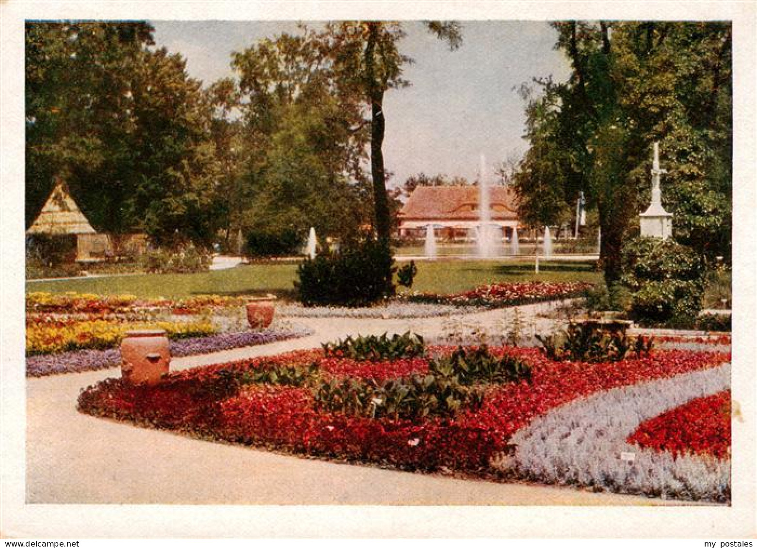 73895244 Fuerth Bayern Gartenschau 1951 Blick Vom Empfangsgarten Ueber Die Wasse - Fuerth