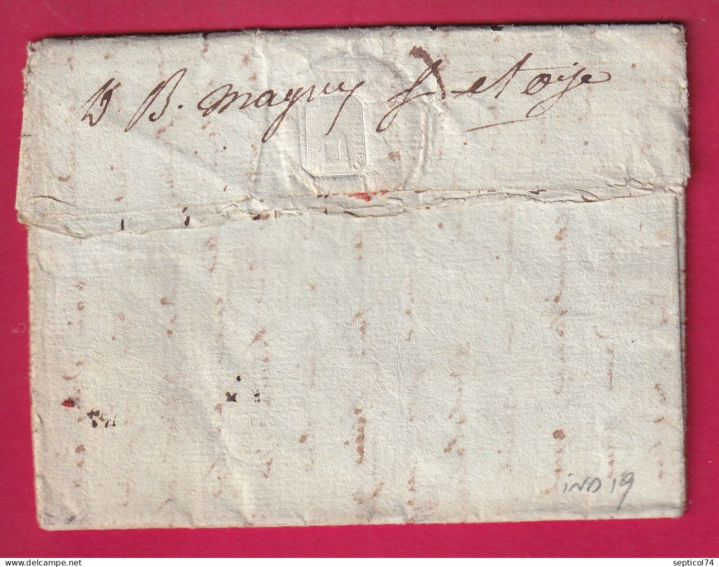 DEBOURSE MANUSCRIT DE MAGNY SEINE ET OISE INDICE 19 DEPART PARIS LETTRE - 1701-1800: Précurseurs XVIII