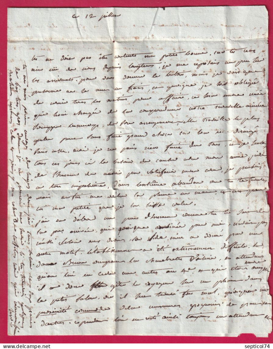 DEBOURSE MANUSCRIT DE MAGNY SEINE ET OISE INDICE 19 DEPART PARIS LETTRE - 1701-1800: Précurseurs XVIII