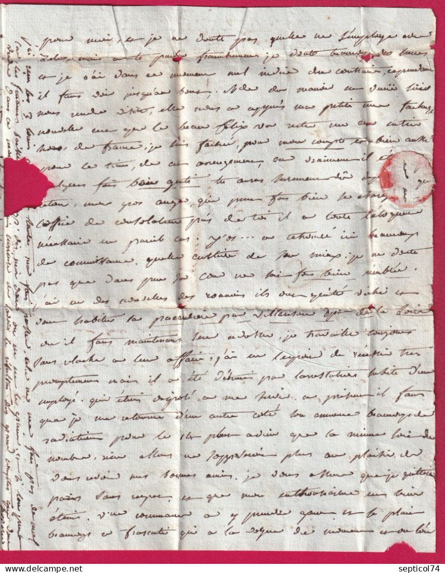 DEBOURSE MANUSCRIT DE MAGNY SEINE ET OISE INDICE 19 DEPART PARIS LETTRE