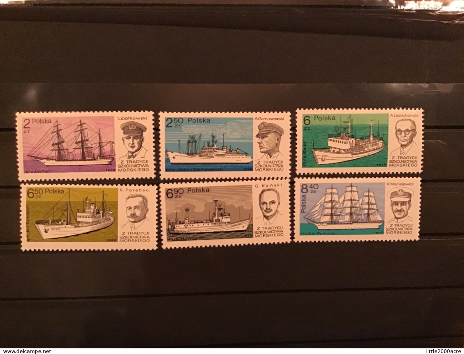 Poland 1980 Merchant Navy School MNH SG 2685-90 Mi 2699-2704 Yv 2517-22 - Unused Stamps