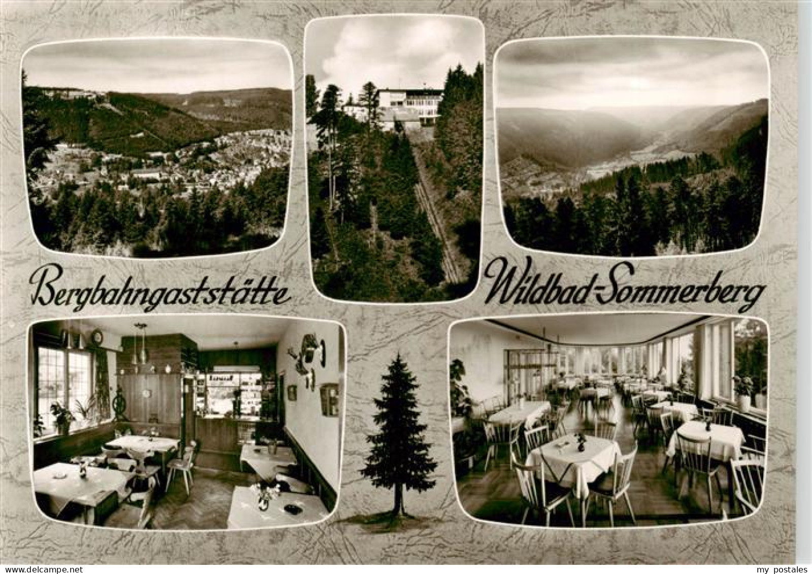 73895217 Wildbad Schwarzwald Bergbahngaststaette Gastraeume Landschaftspanorama  - Autres & Non Classés