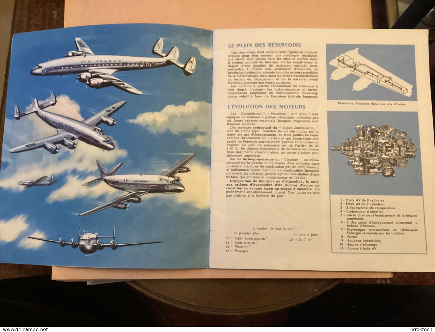 Air France - Livret Offert Aux Passagers Années 1950 - 32 P - Nb Illustrations - Avions Aviation - 21 X 23 Cm - Historia