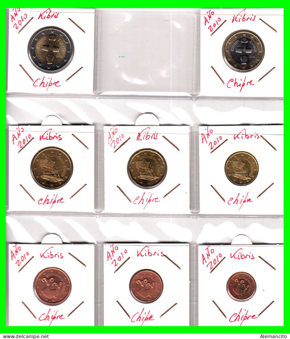 SERIE ANUAL DE LAS 8 MONEDAS SIN CIRCULAR DE CHIPRE AÑO 2010 - Chypre