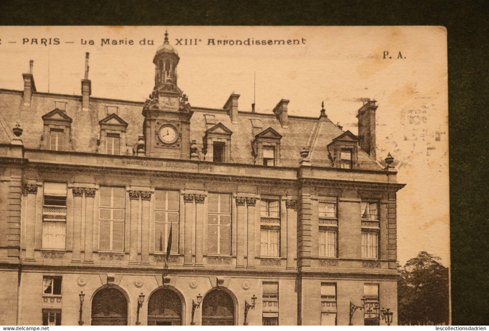 Carte Postale Paris Mairie XIII Arrondissement Affranchissement 1914 - District 13