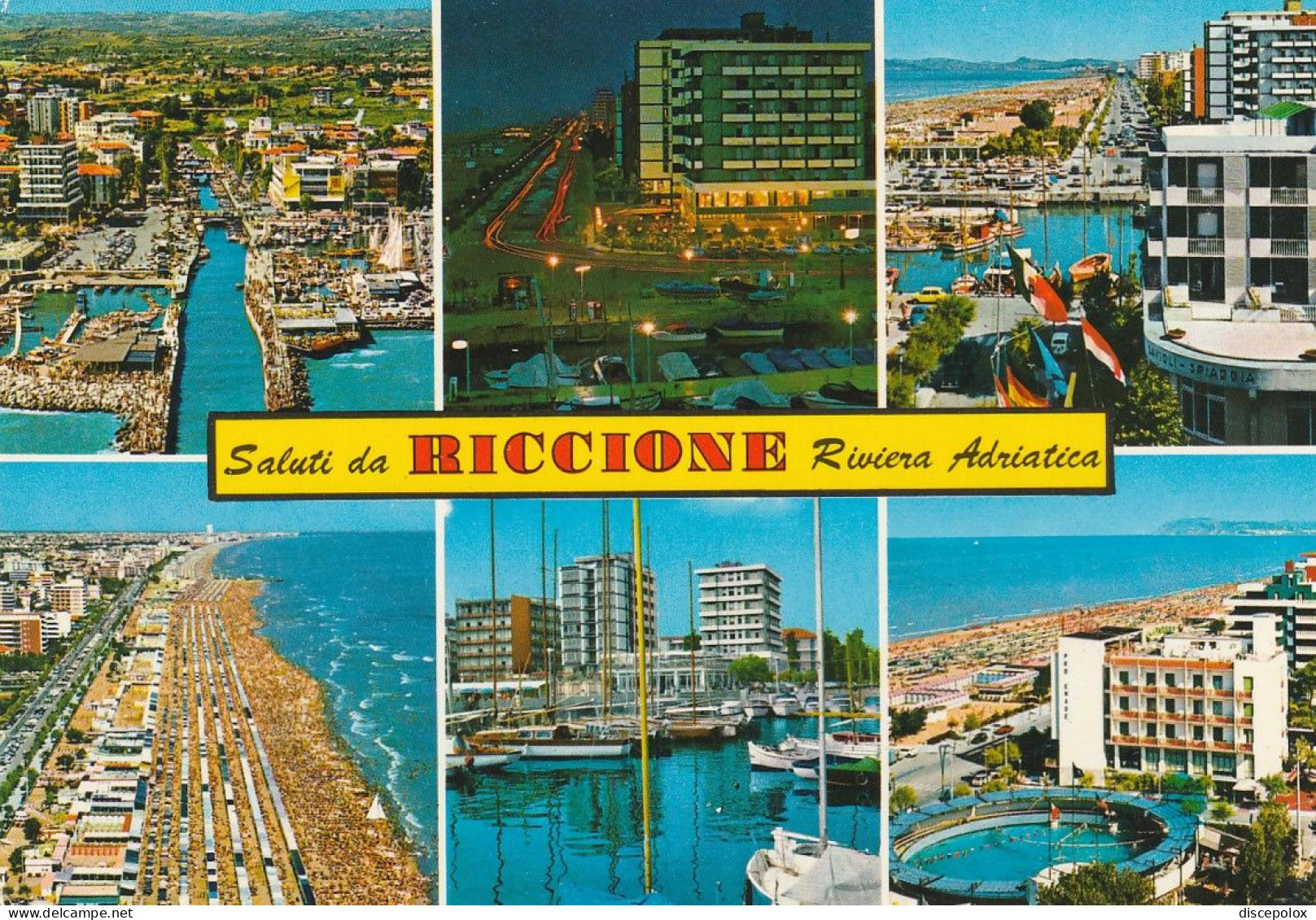 U6060 Saluti Da Riccione (Rimini) - Panorama Vedute Multipla / Viaggiata 1976 - Altri & Non Classificati