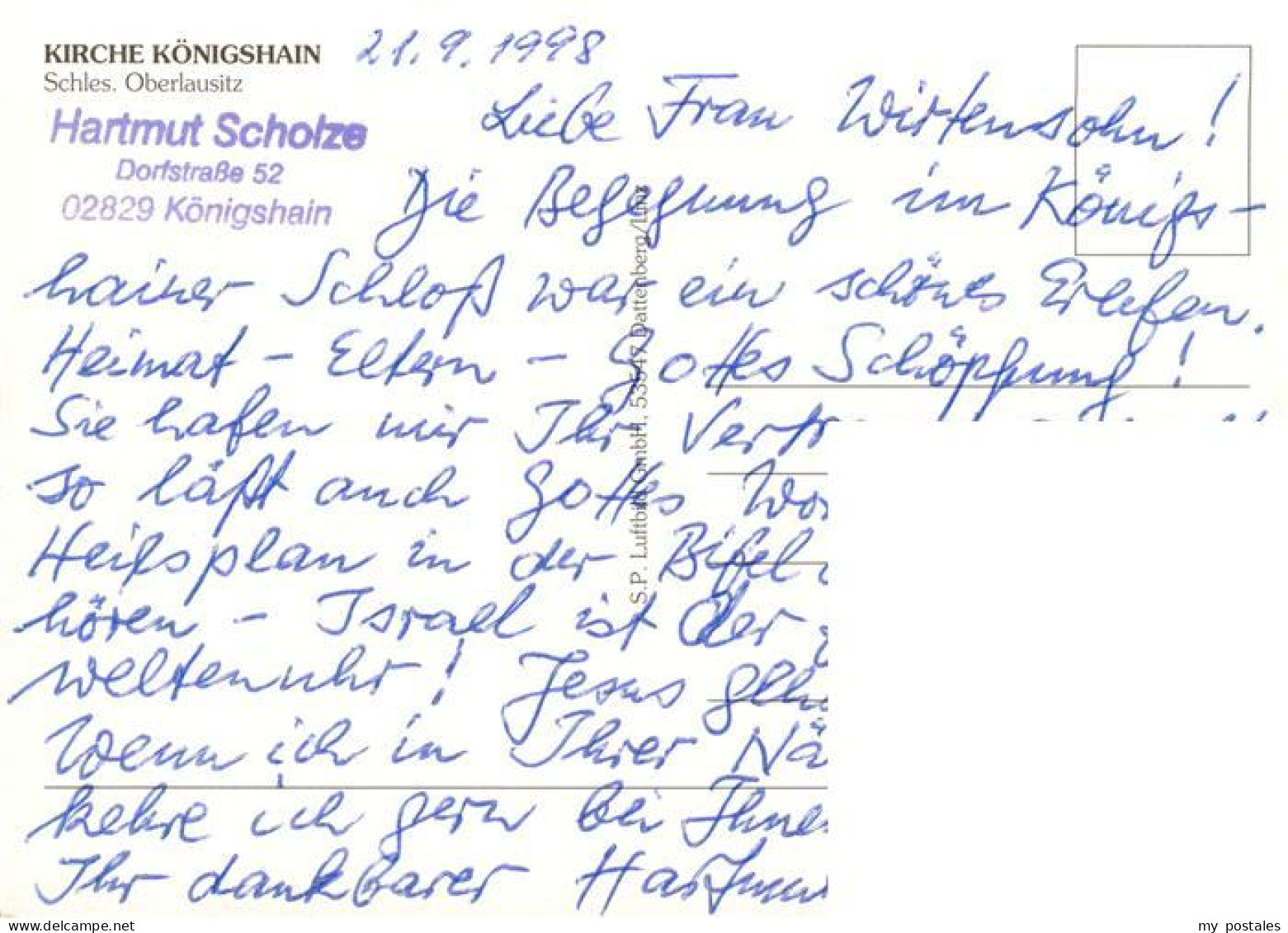73895157 Koenigshain Goerlitz Kirche Koenigshain Fliegeraufnahme Koenigshain Goe - Autres & Non Classés