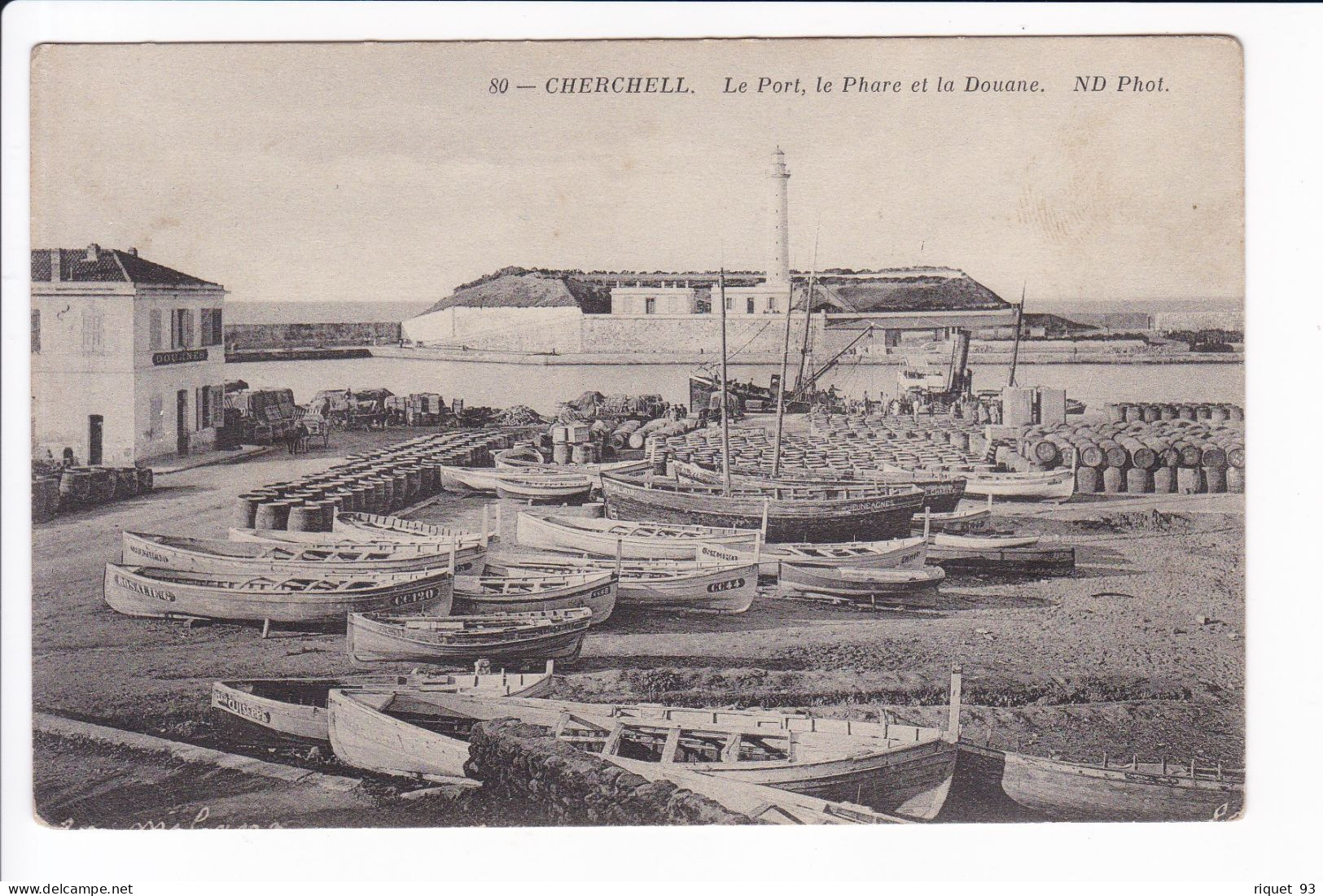 80 - CHERCHELL - Le Port, Le Phare Et La Douane - Andere & Zonder Classificatie