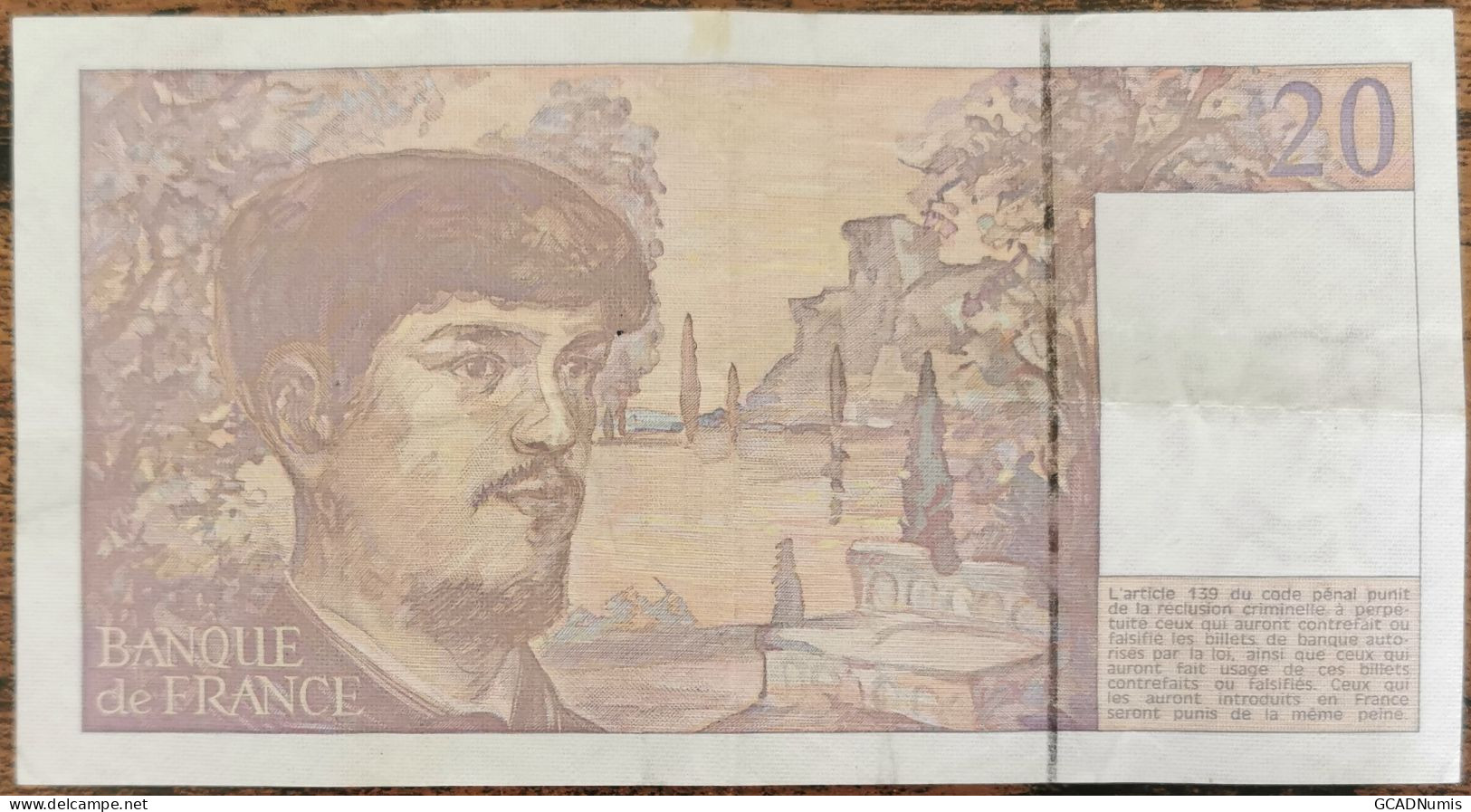 Billet 20 Francs CLAUDE DEBUSSY 1991 FRANCE L.032 - 20 F 1980-1997 ''Debussy''