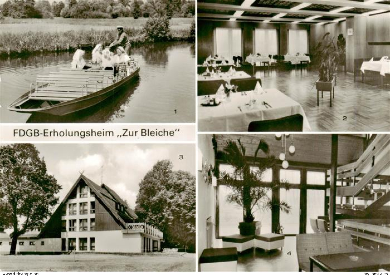 73895049 Burg Spreewald FDGB-Erholungsheim Zur Bleiche Spreewaldmotiv Speisesaal - Burg (Spreewald)