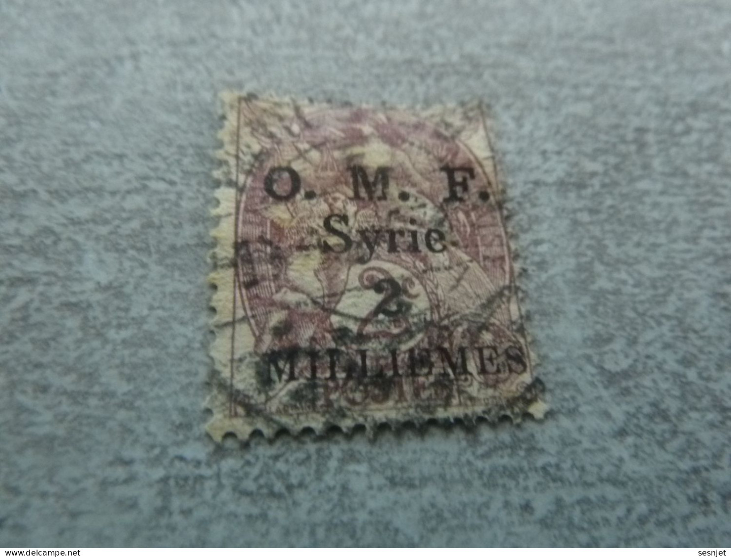 Type Blanc - O.m.f. - Syrie - 2 Millièmes. S. 2c. - Yt 26 - Brun-lilas - Oblitéré - Année 1920 - - Used Stamps