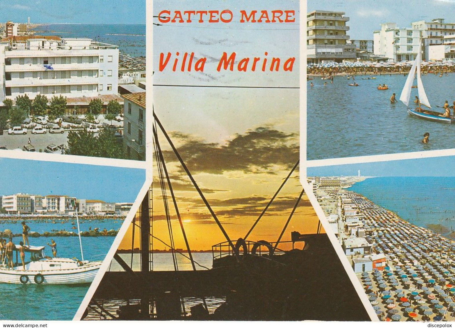 U6065 Gatteo Mare (Forlì Cesena) - Villa Marina - Panorama Vedute Multipla / Viaggiata 1982 - Sonstige & Ohne Zuordnung