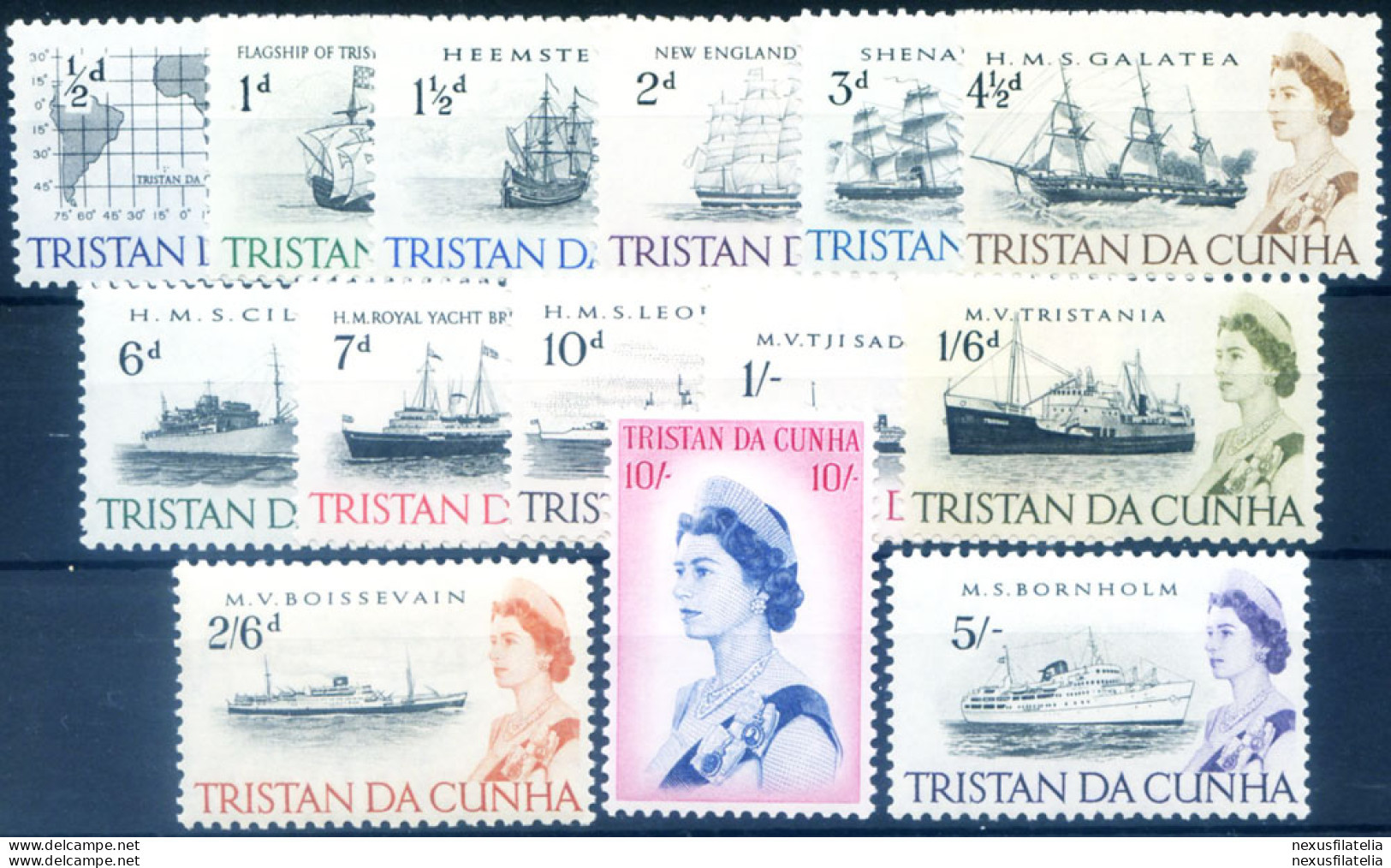 Definitiva. Elisabetta II E Navi 1965. - Tristan Da Cunha