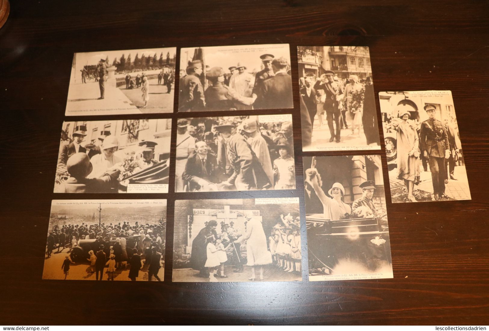 Lot De 9 Cartes Postales Joyeuse Entrée De Léopold III (prince) Et Astrid à Liège Le 5-6 Mai 1928  - Luik - Liege