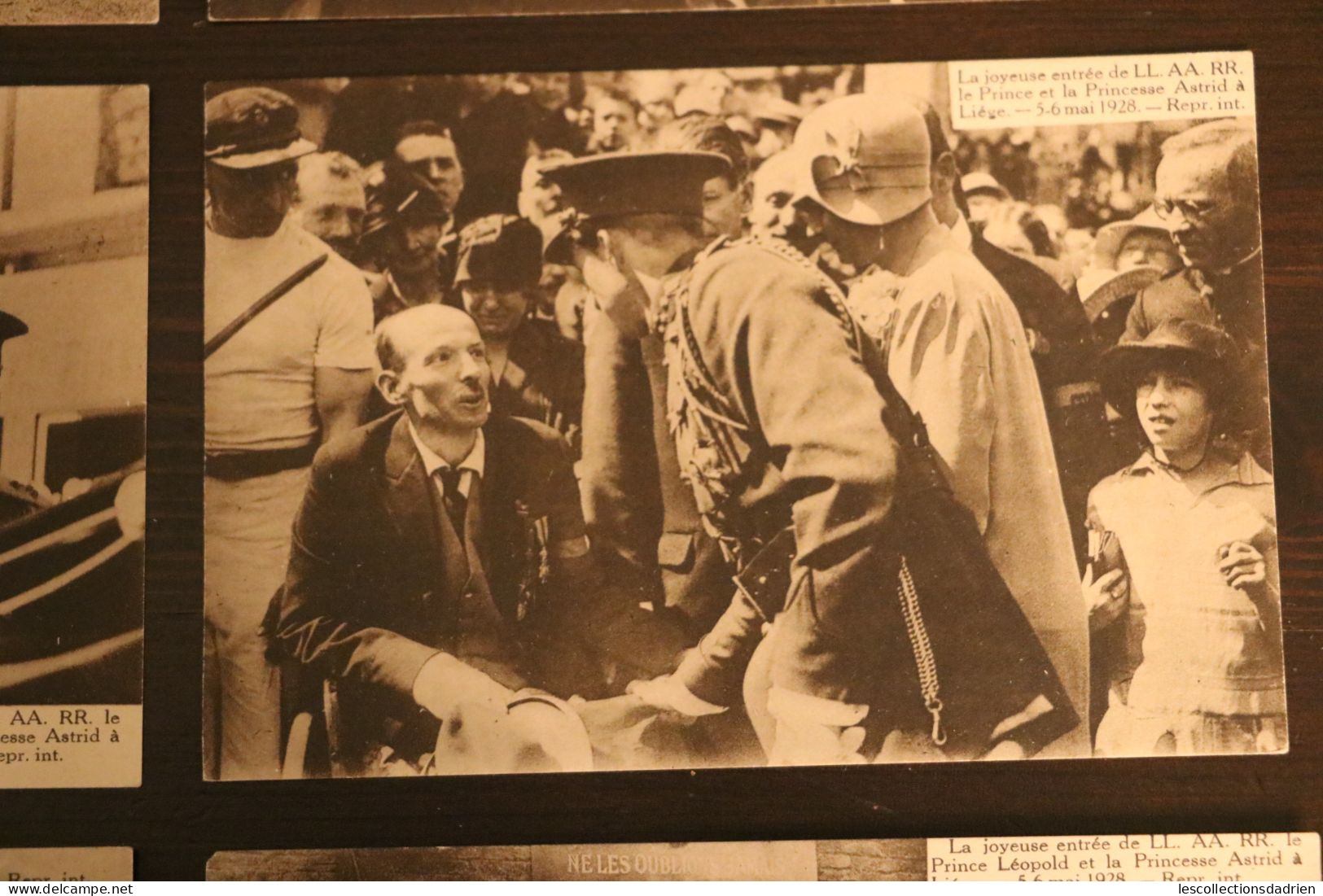 Lot de 9 cartes postales joyeuse entrée de Léopold III (prince) et Astrid à Liège le 5-6 mai 1928  - Luik