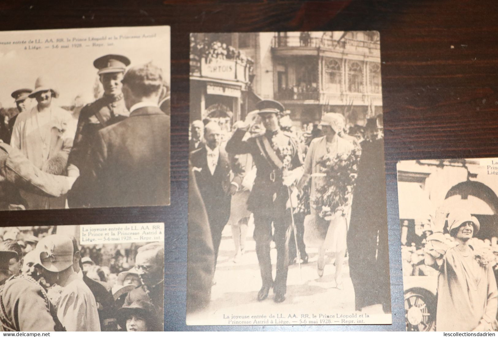 Lot de 9 cartes postales joyeuse entrée de Léopold III (prince) et Astrid à Liège le 5-6 mai 1928  - Luik