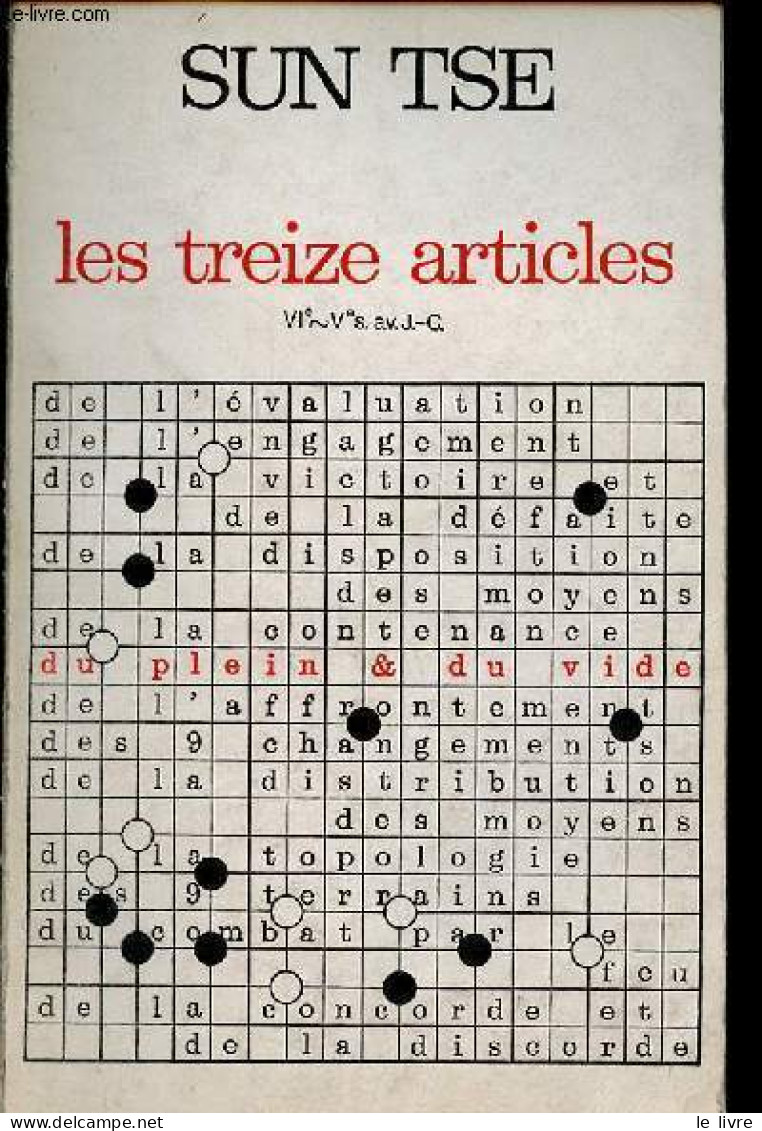 Les Treize Articles VIe - Ve S. Av. J.-C. - Tse Sun - 1971 - Histoire