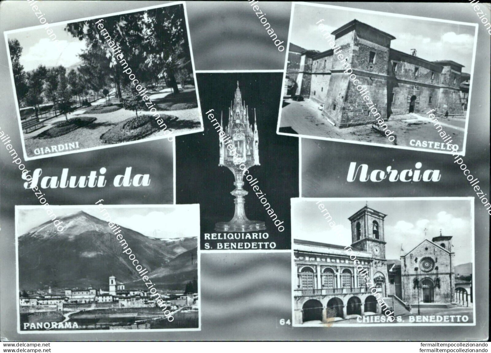 Bn72 Cartolina Saluti Da Norcia Provincia Di Perugia - Perugia