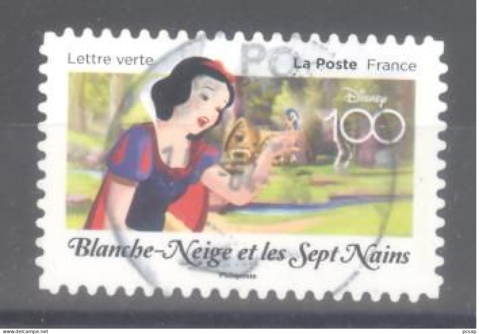 France Autoadhésif Oblitéré N°2324 (DISNEY 100 : Blanche Neige Et Les Sept Nains) (cachet Rond) - Gebruikt