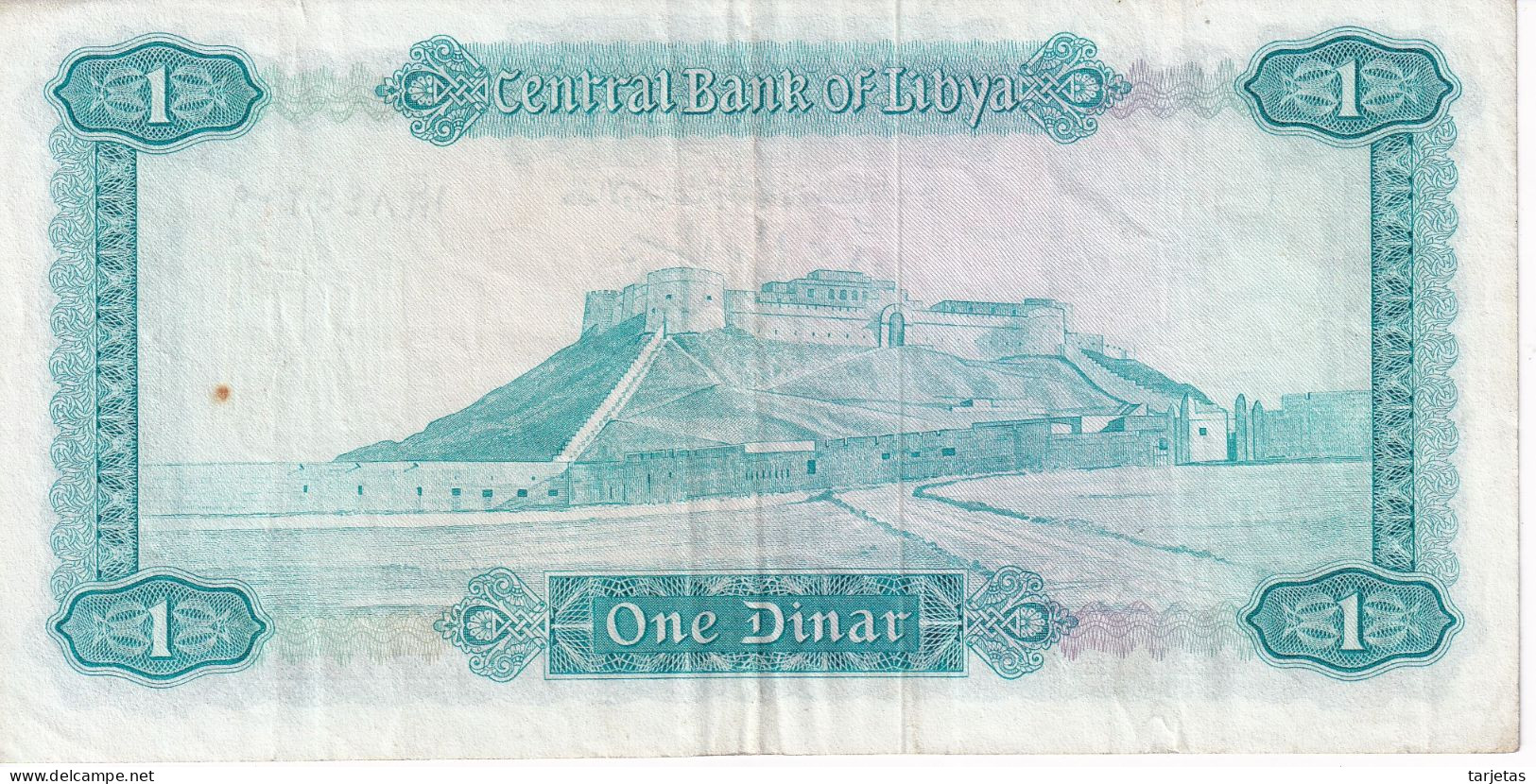 BILLETE DE LIBIA DE 1 DINAR DEL AÑO 1971 (BANKNOTE) - Libye