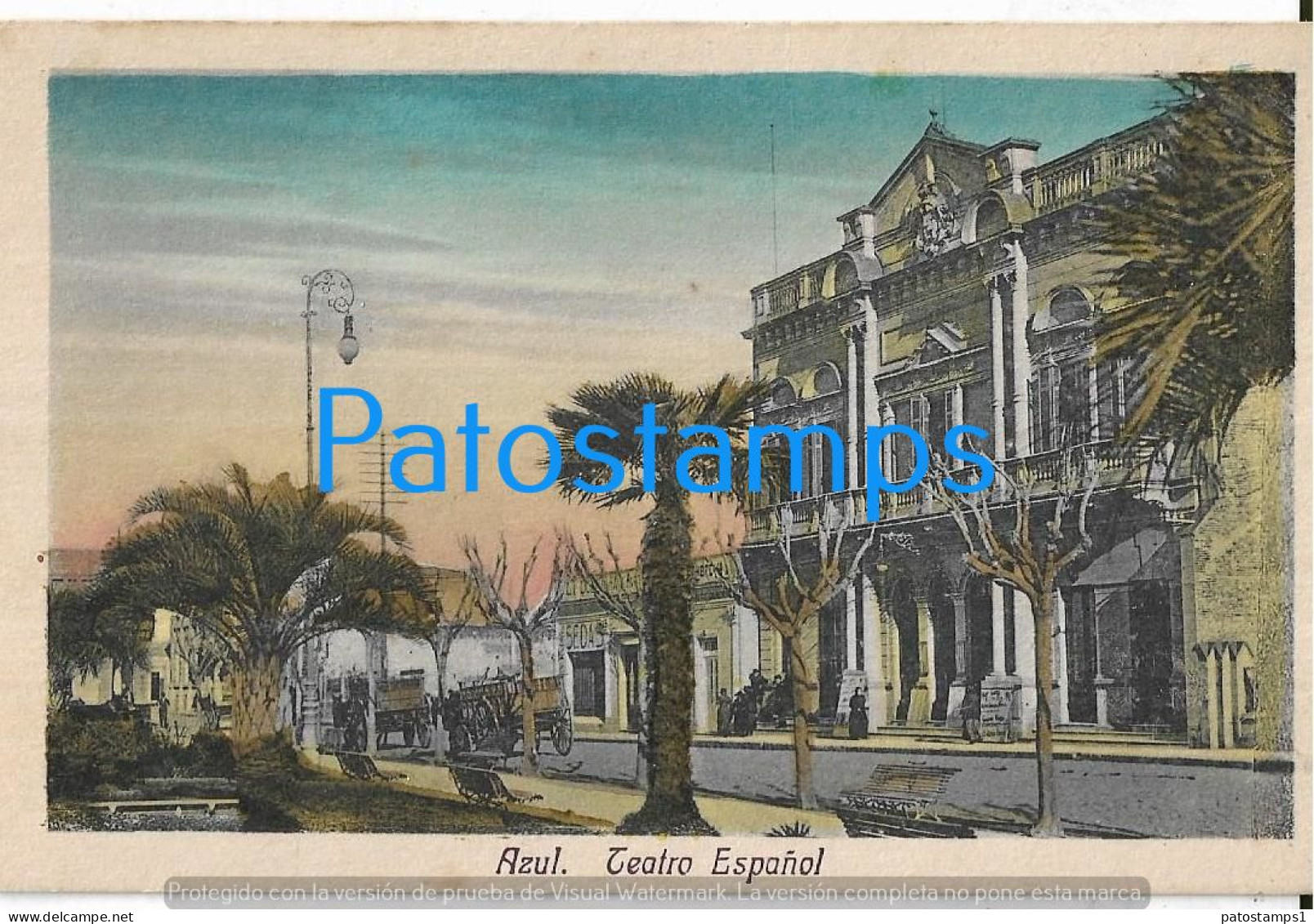 227608 ARGENTINA BUENOS AIRES AZUL TEATRO ESPAÑOL POSTAL POSTCARD - Argentine