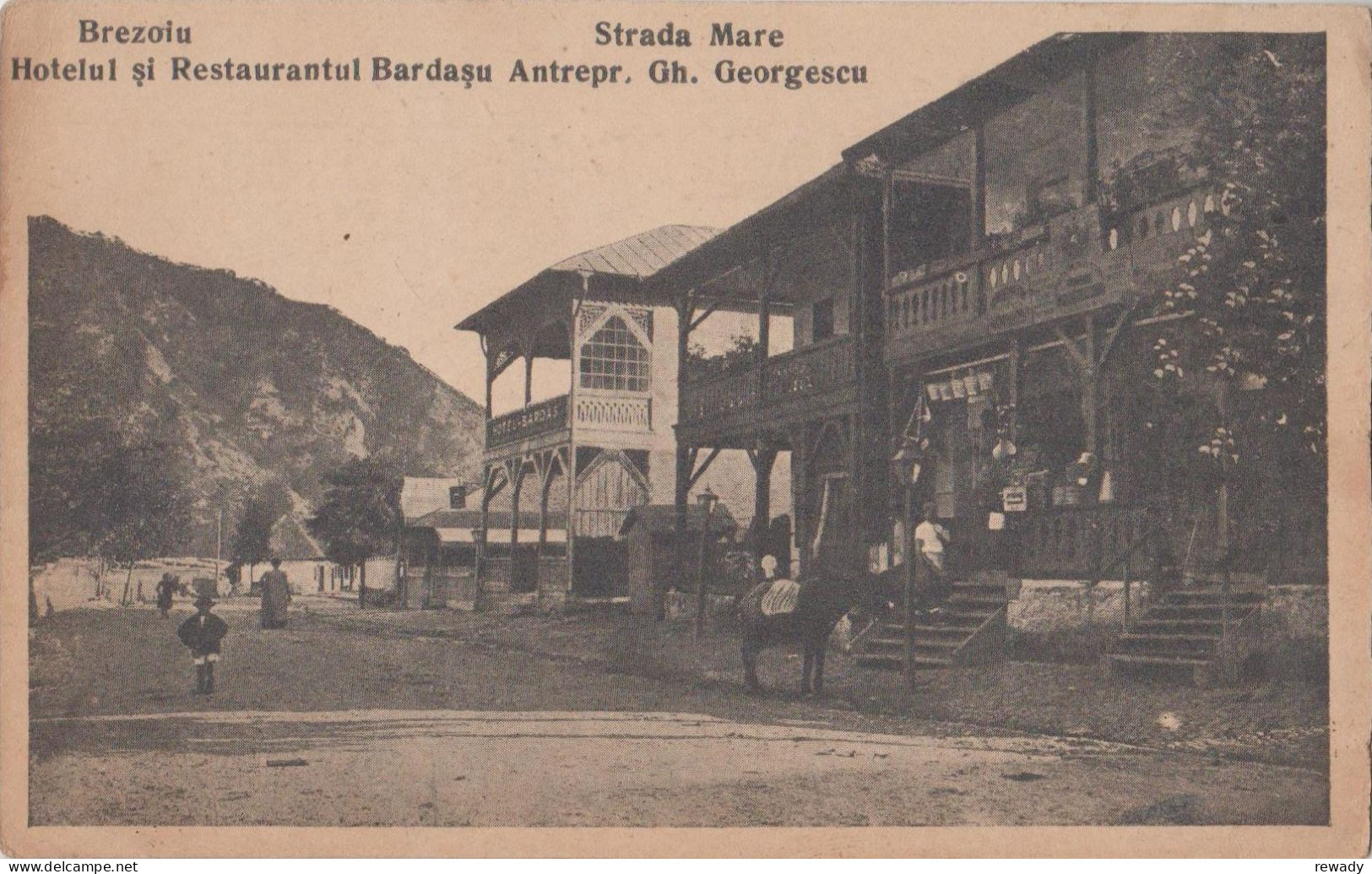 Romania - Brezoi - Strada Mare - Hotelul Si Restaurantul Bardasu - Antreprenor Gh. Georgescu - Roemenië