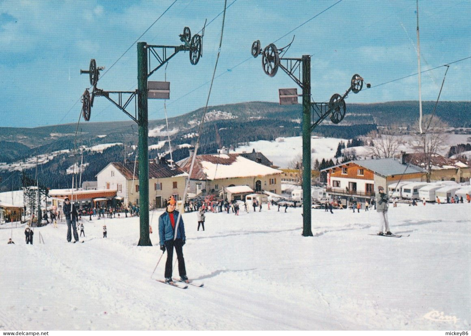 Jura---LES  ROUSSES -- Les Jouvencelles -- Remontées Mécaniques  ( Animée , Ski ) ......cachet - Sonstige & Ohne Zuordnung