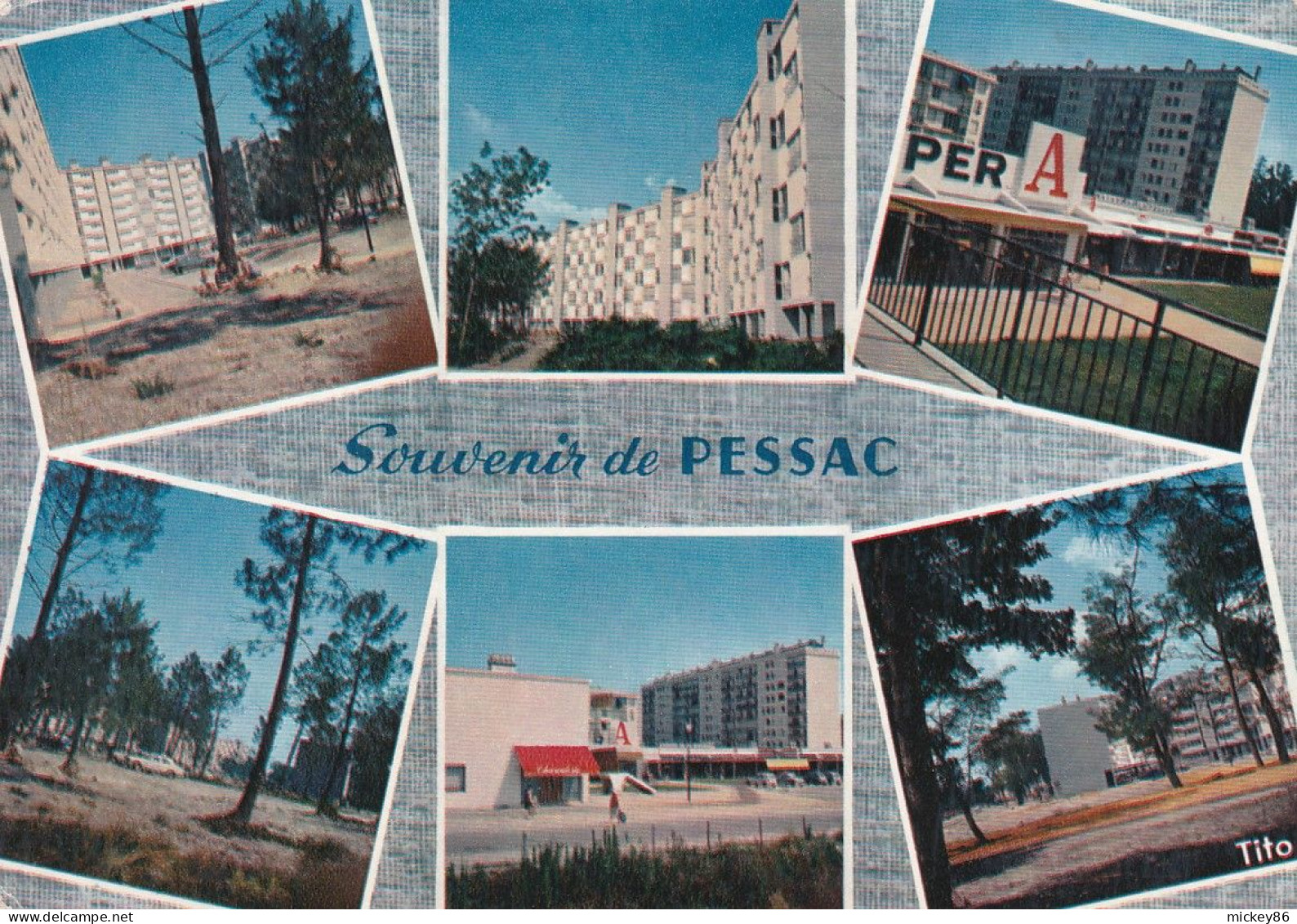 PESSAC --1969--Multivues-- Résidences "Arago" Et De La "Chataigneraie" ...timbre......cachet - Pessac