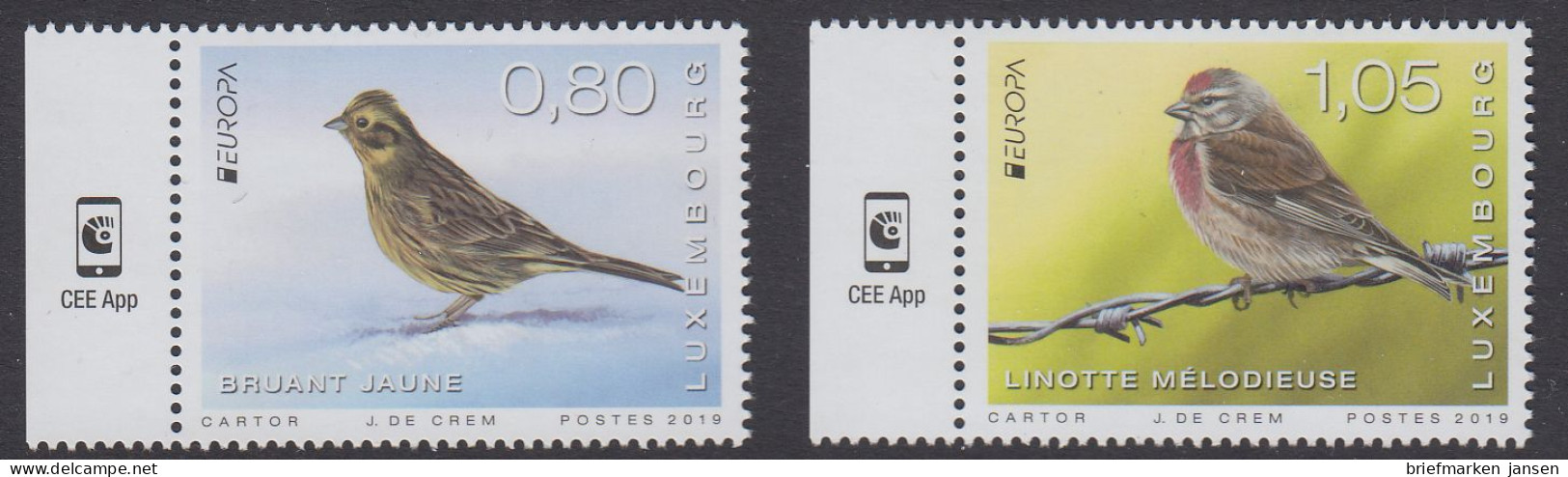 Luxemburg Mi.Nr. 2201-2202 Europa 2019 Einheimische Vögel (2 Werte) - Andere & Zonder Classificatie