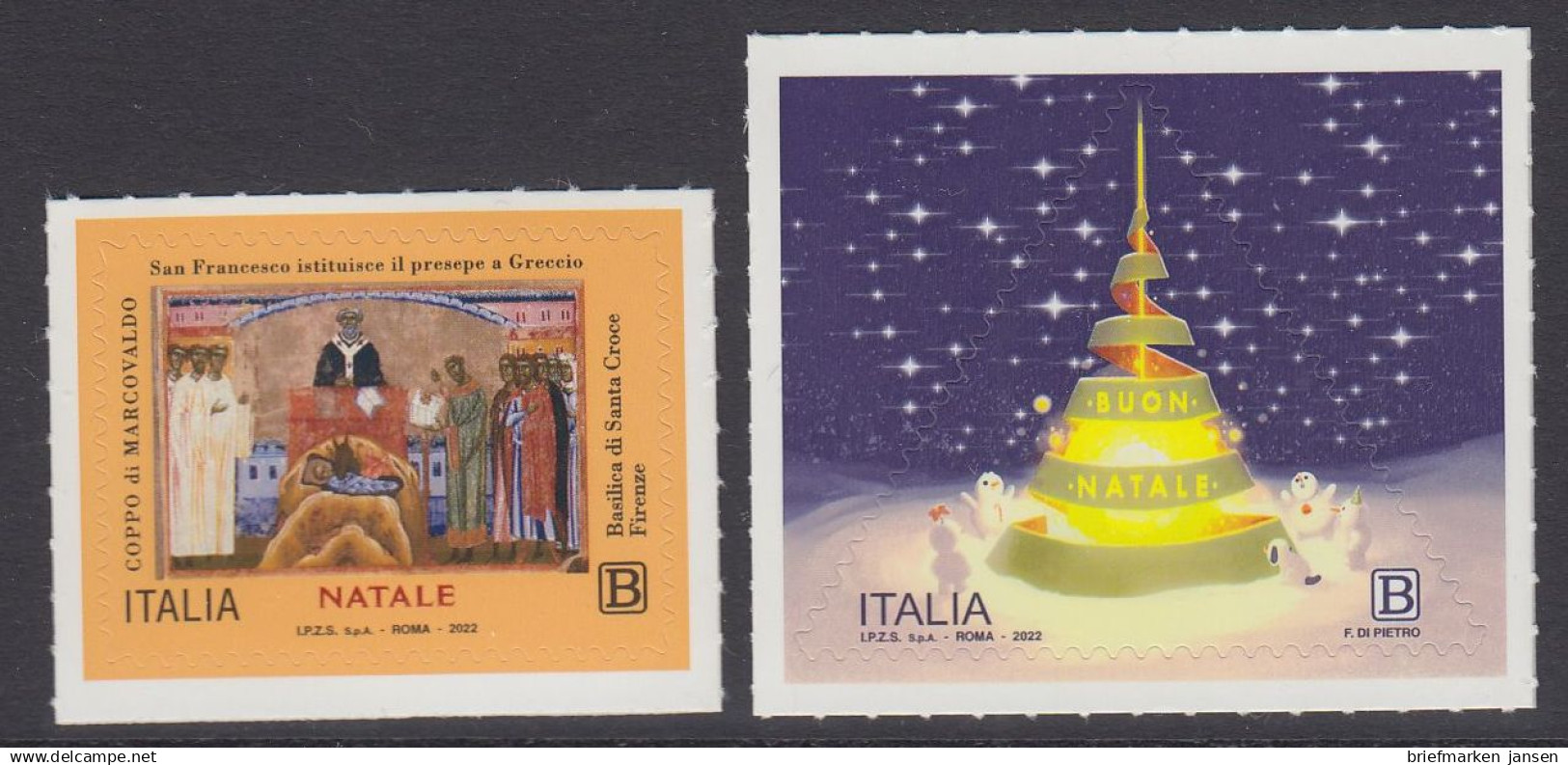 Italien MiNr. 4482-4483, Weihnachten 2022 - Ohne Zuordnung