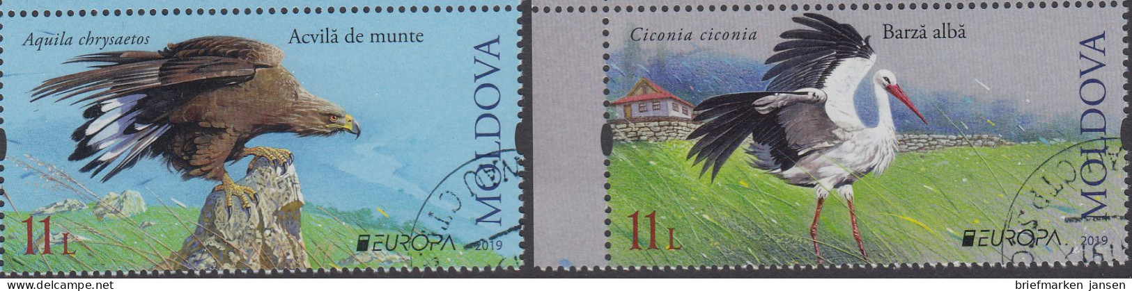 Moldawien MiNr. 1096-1097 Europa 2019 Einheimische Vögel (2 Werte) - Moldavië