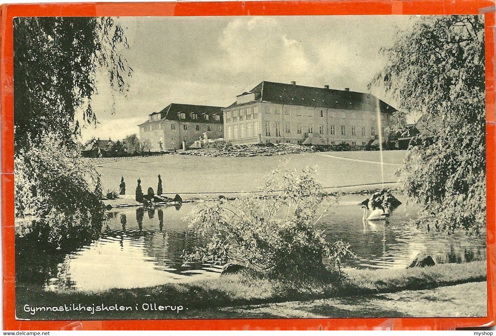 DK128_*    DANISH GYMNASTICS HIGH SCHOOL In OLLERUP - FYN  * WRITTEN BACKSIDE - Gymnastique