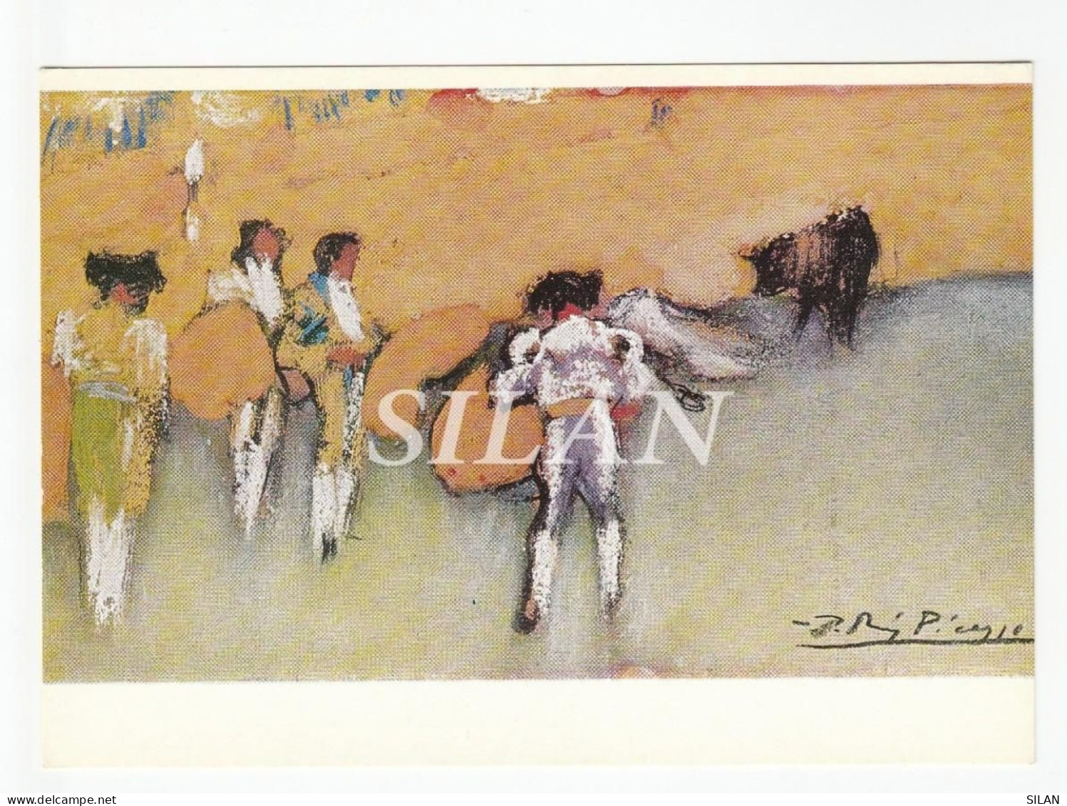 Postal Picasso, Corrida De Toros 1900, Museo Del Cau Ferrat Sitges Barcelona. La Polígrafa 1966 / Carte Postale Picasso - Malerei & Gemälde