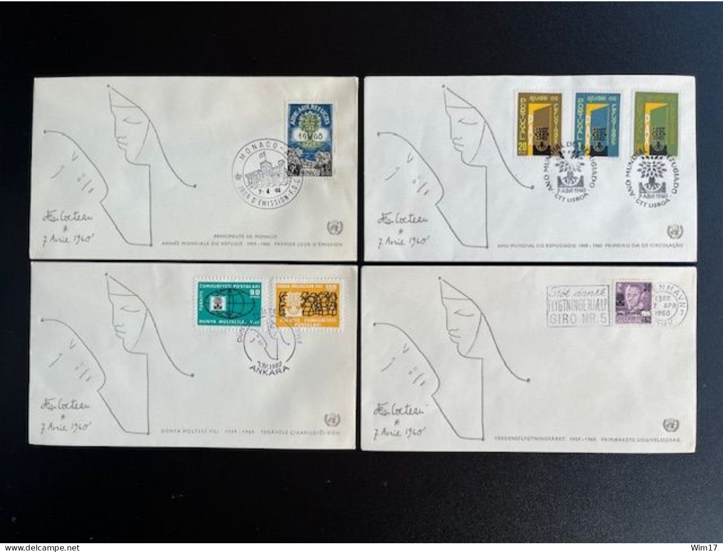 EUROPE 1960 LOT OF 12 FDC'S VARIOUS COUNTRIES UN WORLD REFUGEE YEAR - Sonstige - Europa