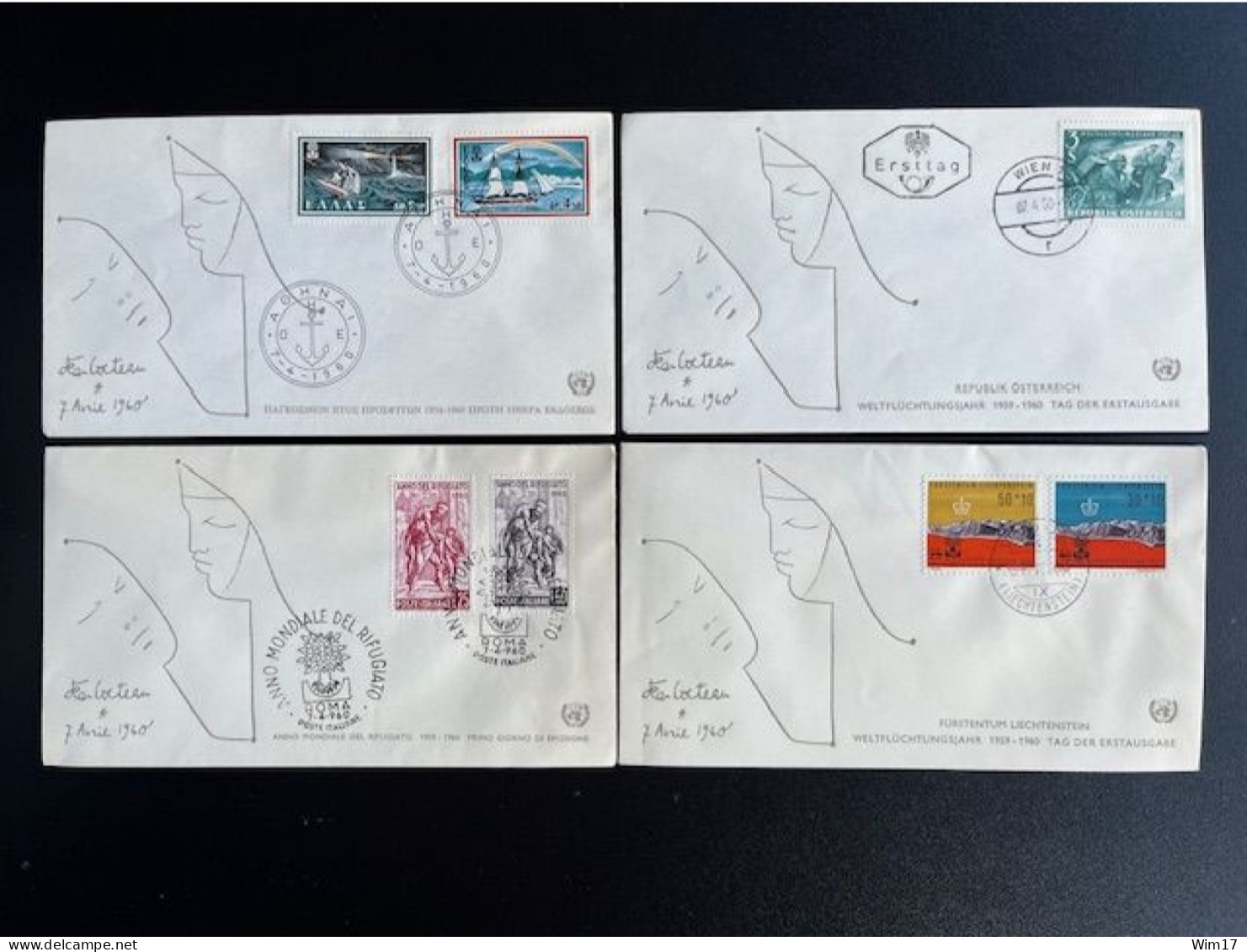 EUROPE 1960 LOT OF 12 FDC'S VARIOUS COUNTRIES UN WORLD REFUGEE YEAR - Otros - Europa