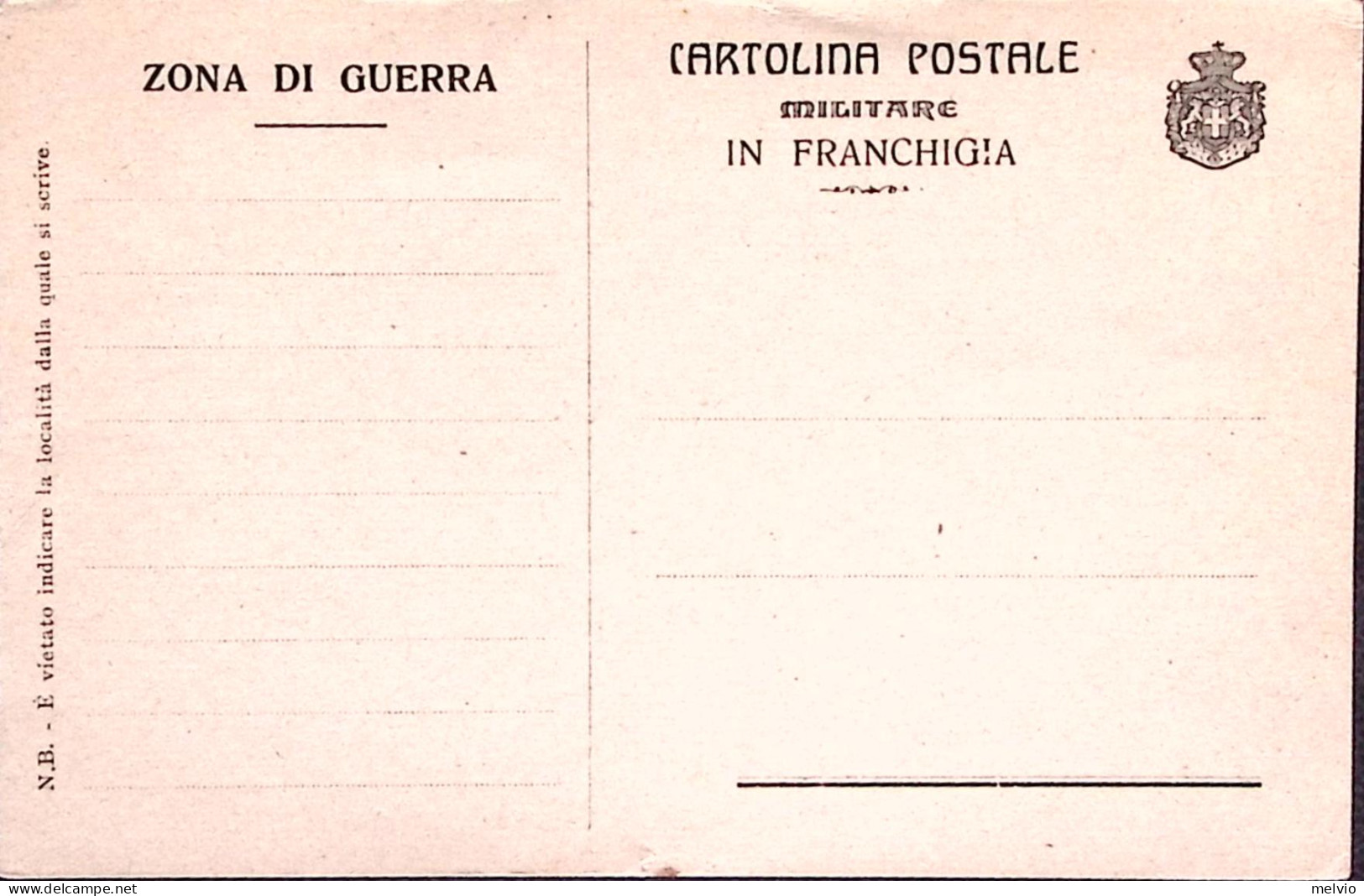 1916circa-Cartolina Postale IN FRANCHIGIA E Stemma Spostati A Destra Nuova - Postwaardestukken