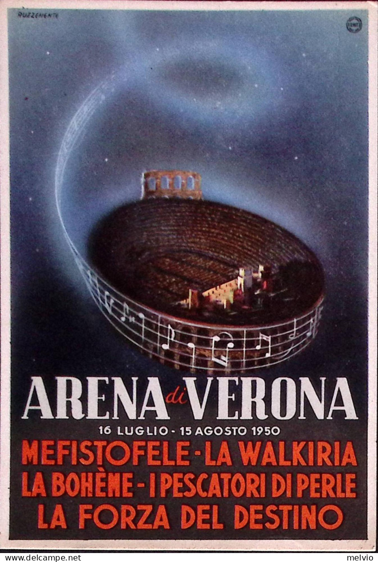 1950-VERONA ARENA Programma Manifestazione, Nuova - Música