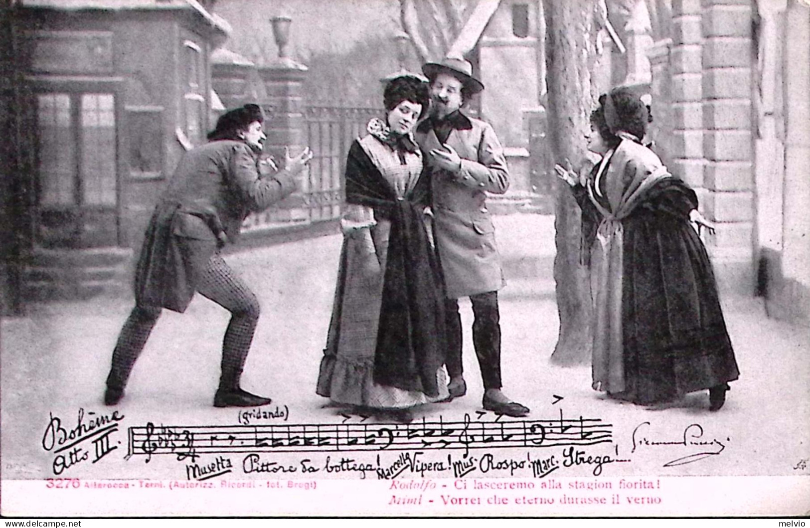 1903-BOEME Scenario Atto Terzo, Ed. Alterocca Nuova - Musica