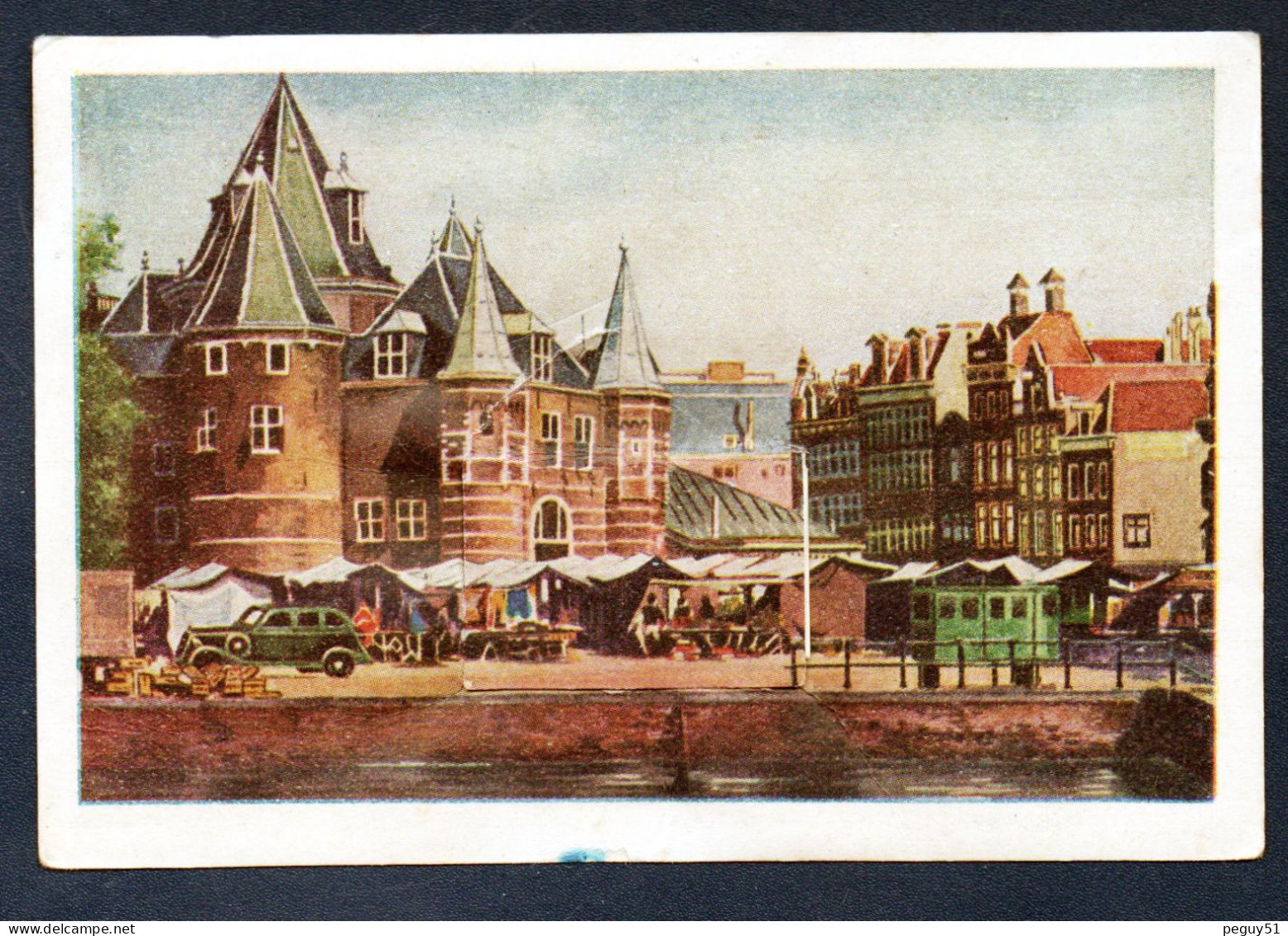 Amsterdam. Nieuwmarkt Met Waag (1425). Jour De Marché. Pesée Publique. Carte à Système Avec 8 Mini-photos. - Amsterdam