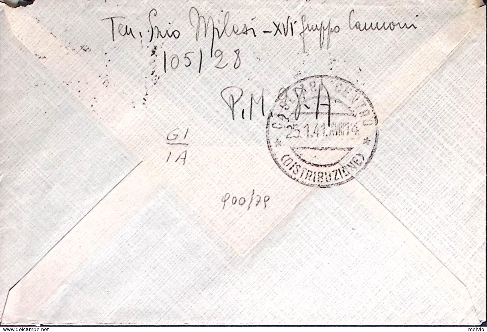 1941-UFFICIO POSTALE MILITARE /n.99 C.2 (18.1) Su Busta - Weltkrieg 1939-45