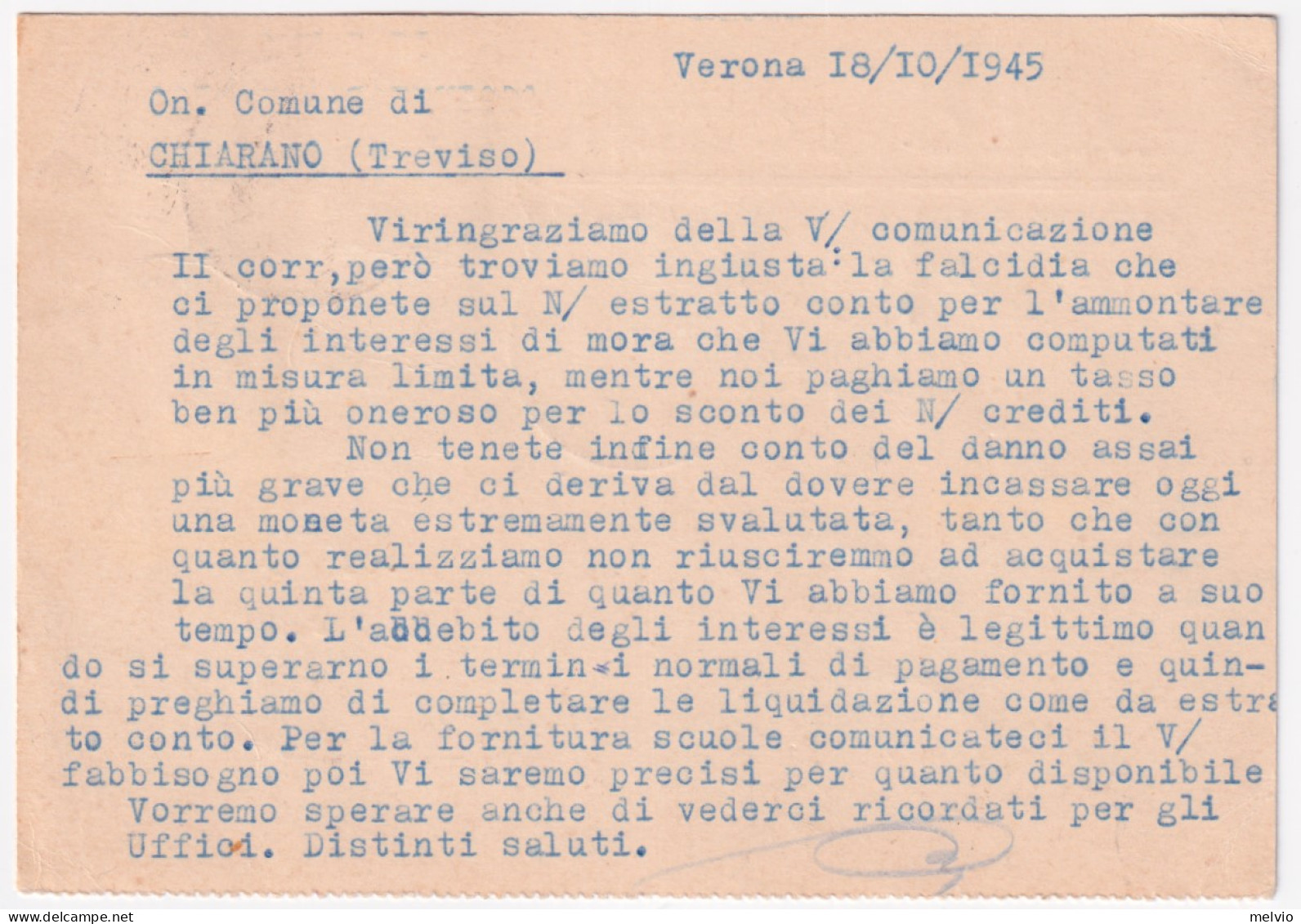 1945-Imperiale Senza Fasci Novara Coppia C.10 + Imperiale Coppia C.50 (249+536)  - Marcofilía