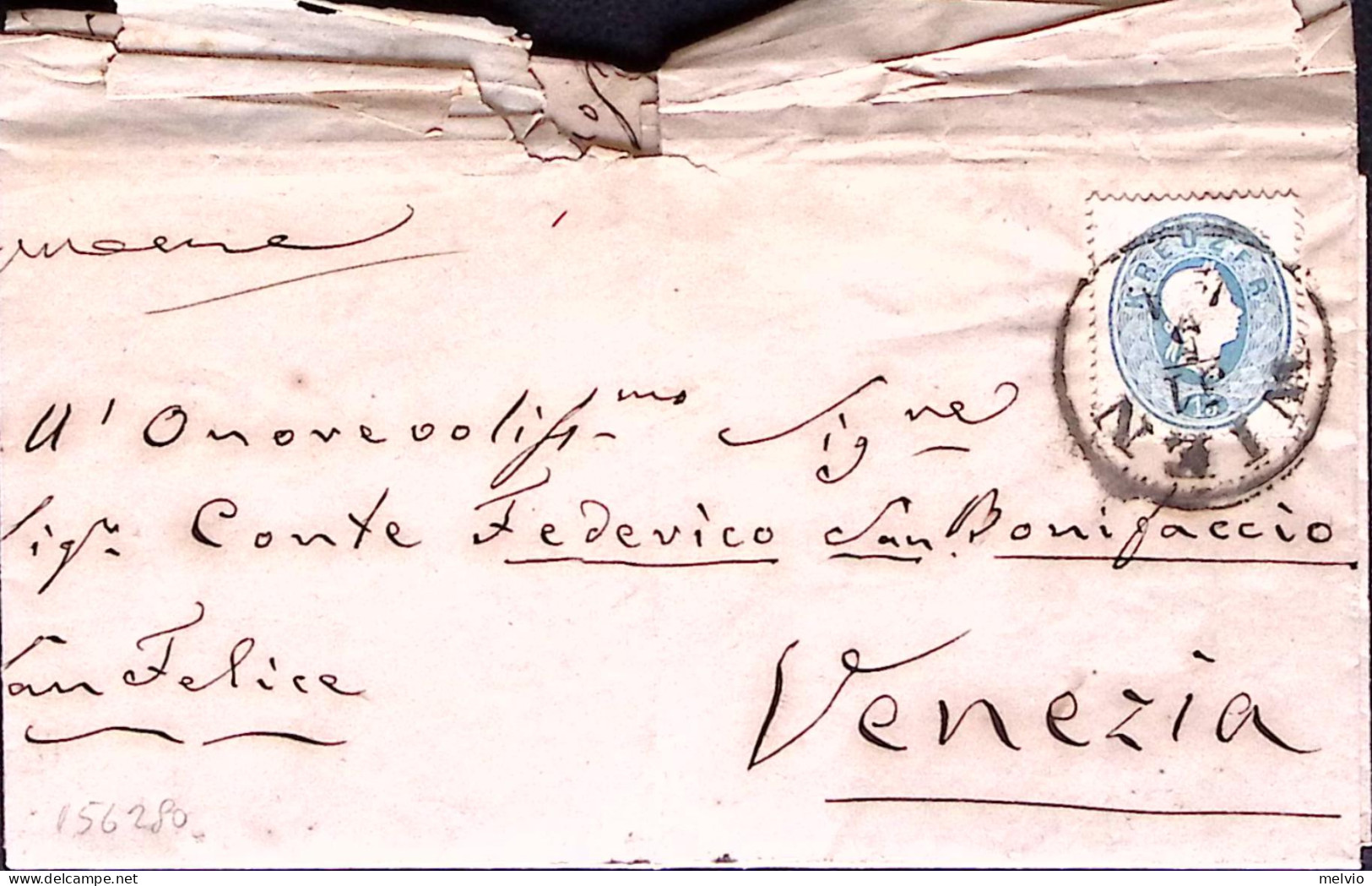 1861-AUSTRIA Effigie K.15 Isolato Su Lettera Completa Di Testo Vienna (31.5) Per - Sonstige & Ohne Zuordnung