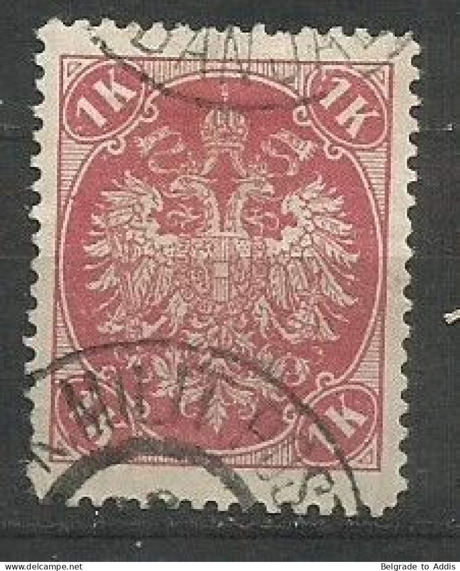 Bosnia Bosnien K.u.K. Austria Hungary Mi.21y Gerriptes Papier Used 1900 Signed Goller BPP - Bosnia And Herzegovina