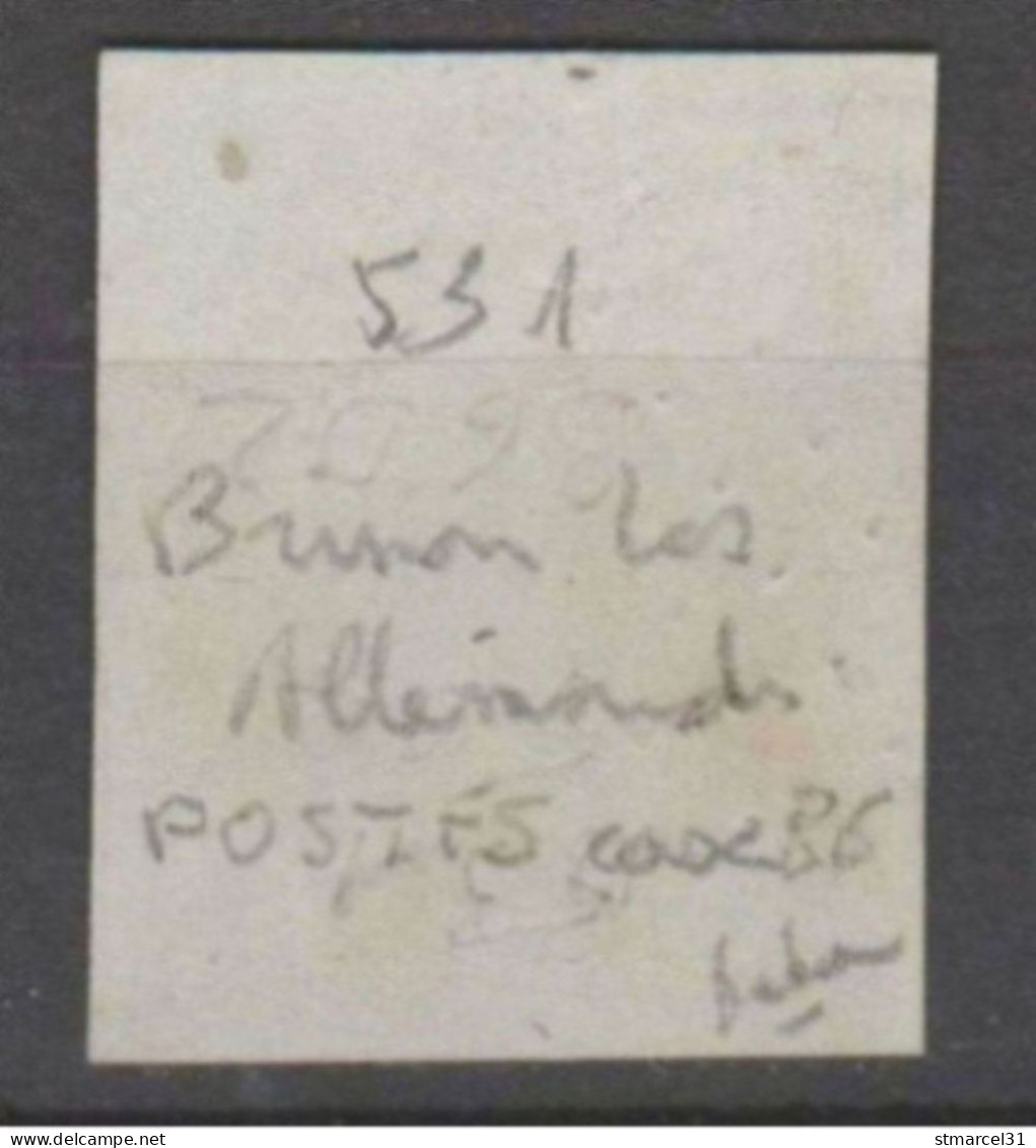 RARE COMBI POSTFS Avec LPC 531 Brinon-les-Allemands (85€) Sur N°14Ah Case 86(75€) TBE Signé Cote> 160€ - 1853-1860 Napoleone III