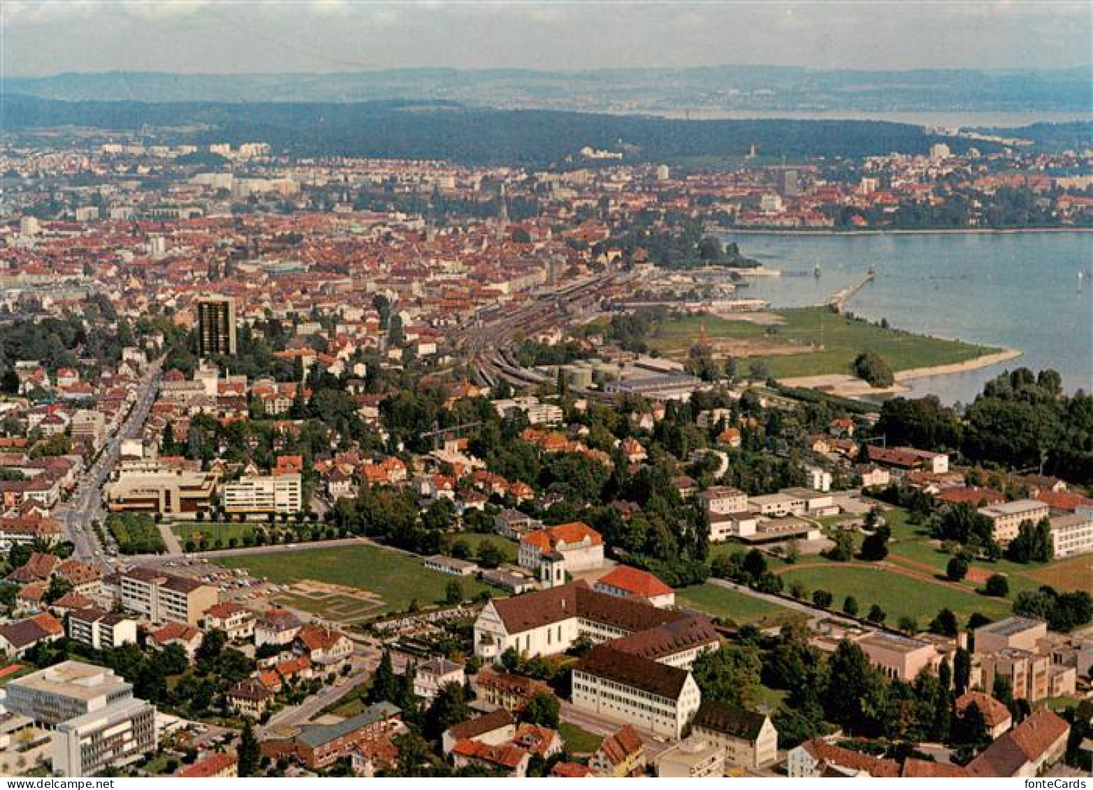 13945649 Kreuzlingen_TG Und Konstanz Im Vordergrund Klosterkirche Und Seminar - Autres & Non Classés