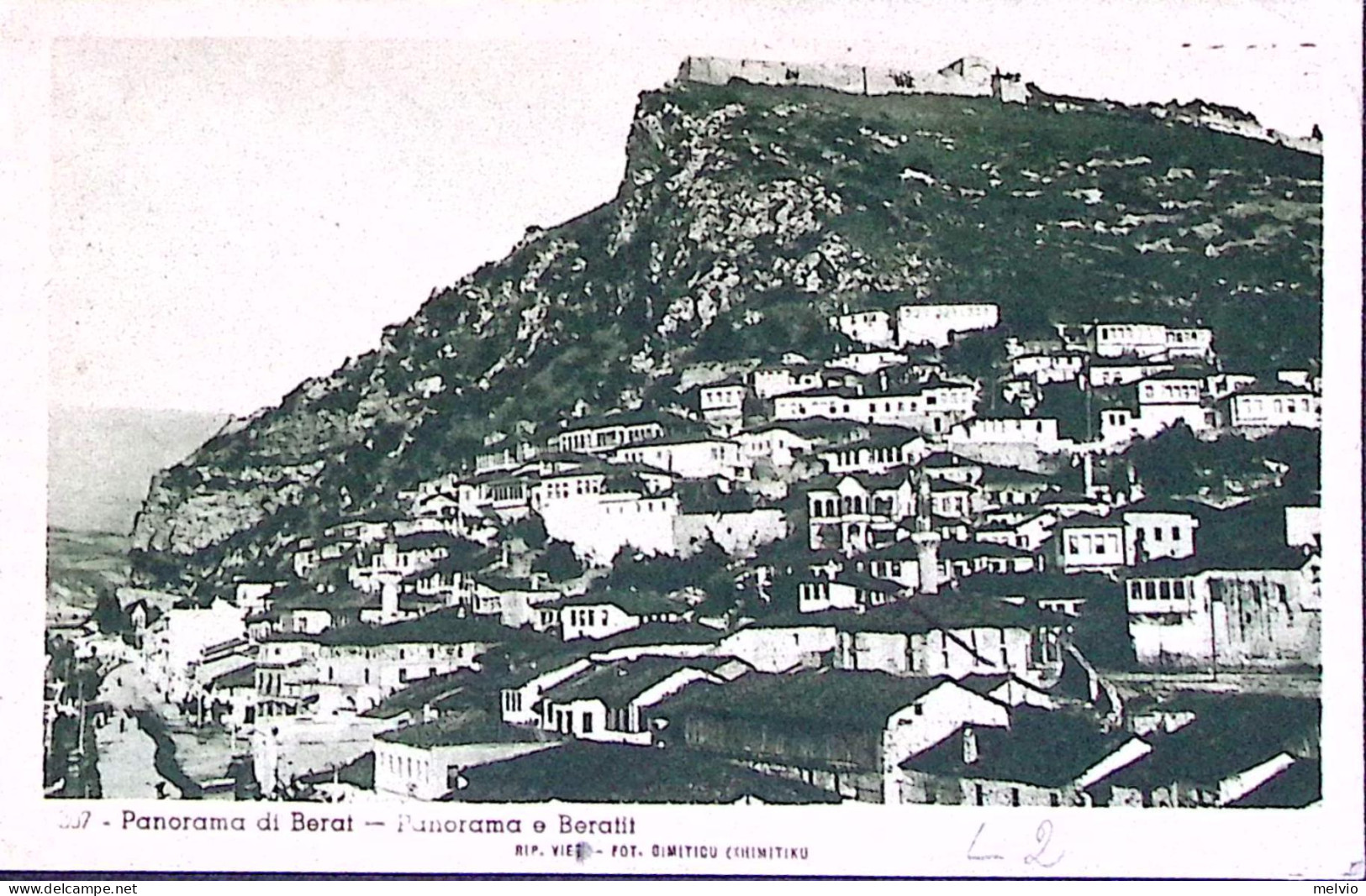 1940-Albania Berat Panorama, Viaggiata PM. N. 204 (31.12) - Albania