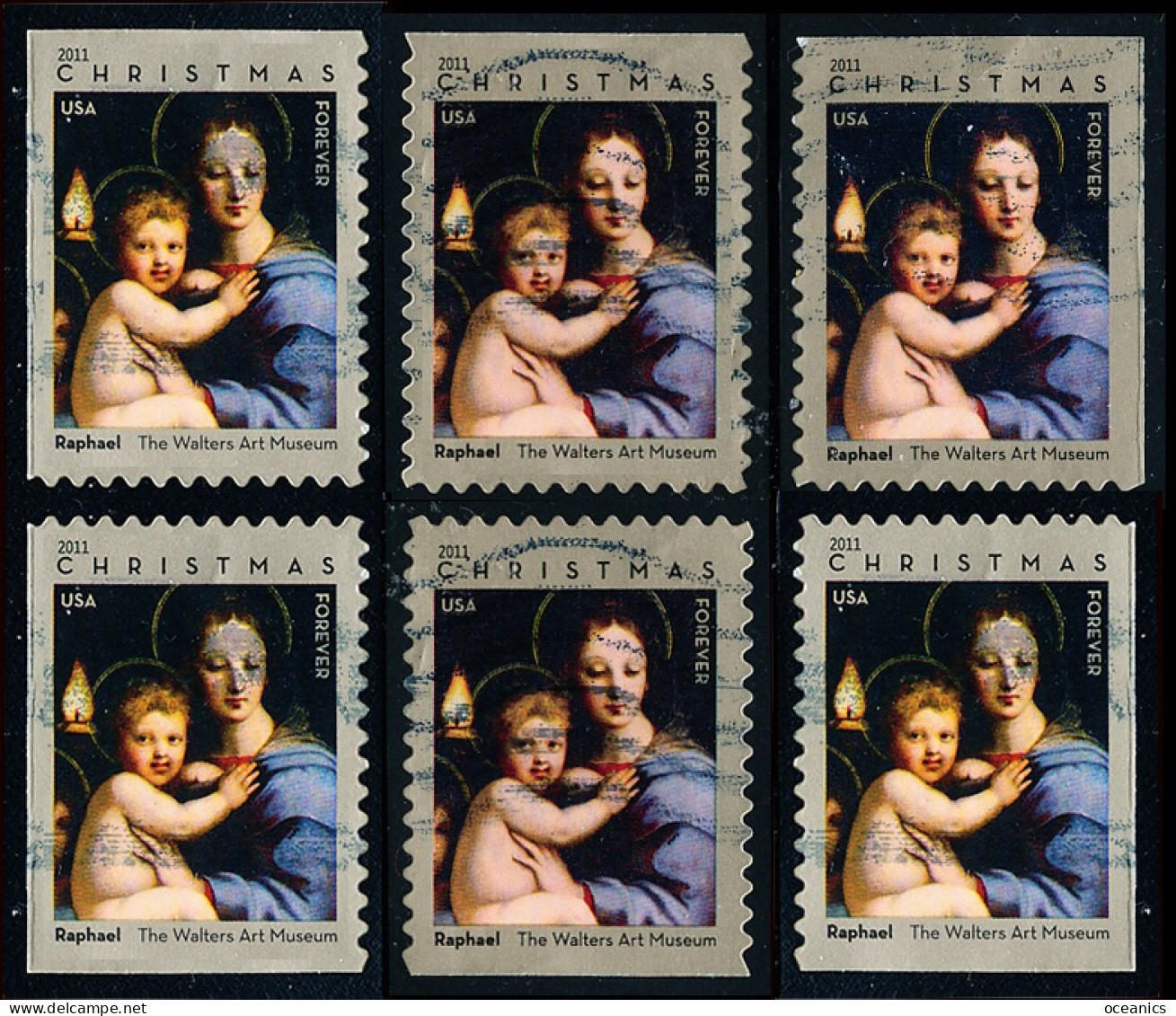 Etats-Unis / United States (Scott No.4570 - Madonna And Child) (o) All 6 Positions - Gebruikt