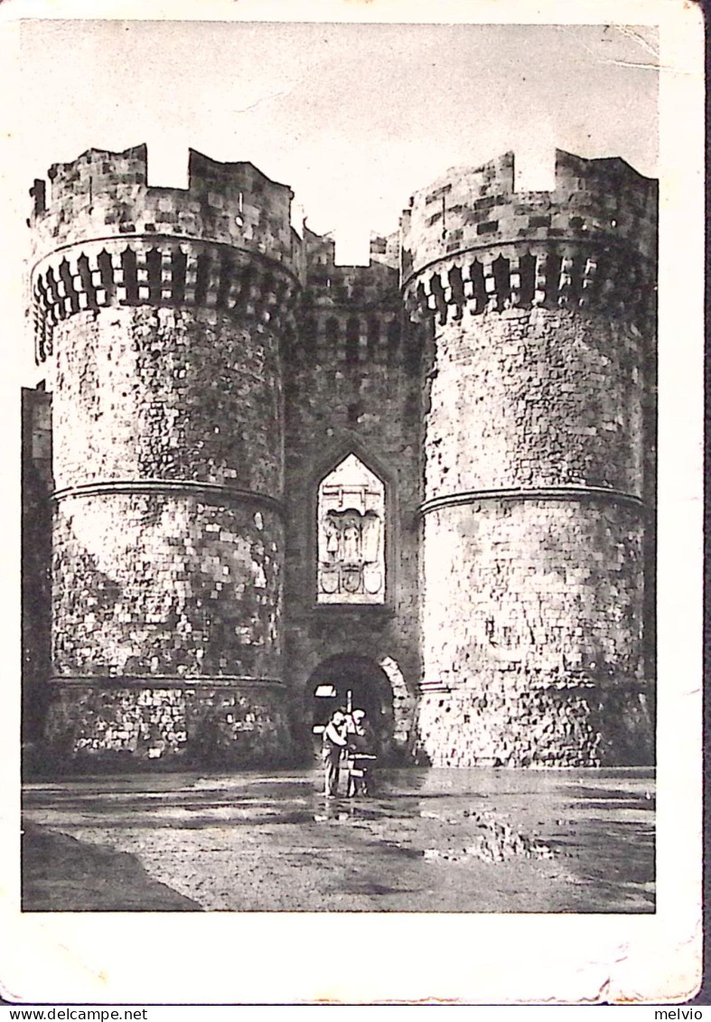 1936-RODI Porta Marina, Viaggiata Affrancata Egeo C.20 - Egée